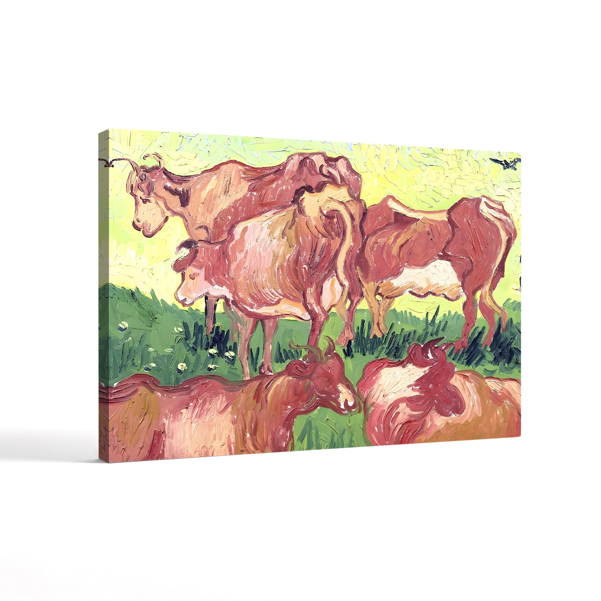 Cows, 1890 – Vincent van Gogh Wall Art | Post-Impressionist Animal Canvas Print