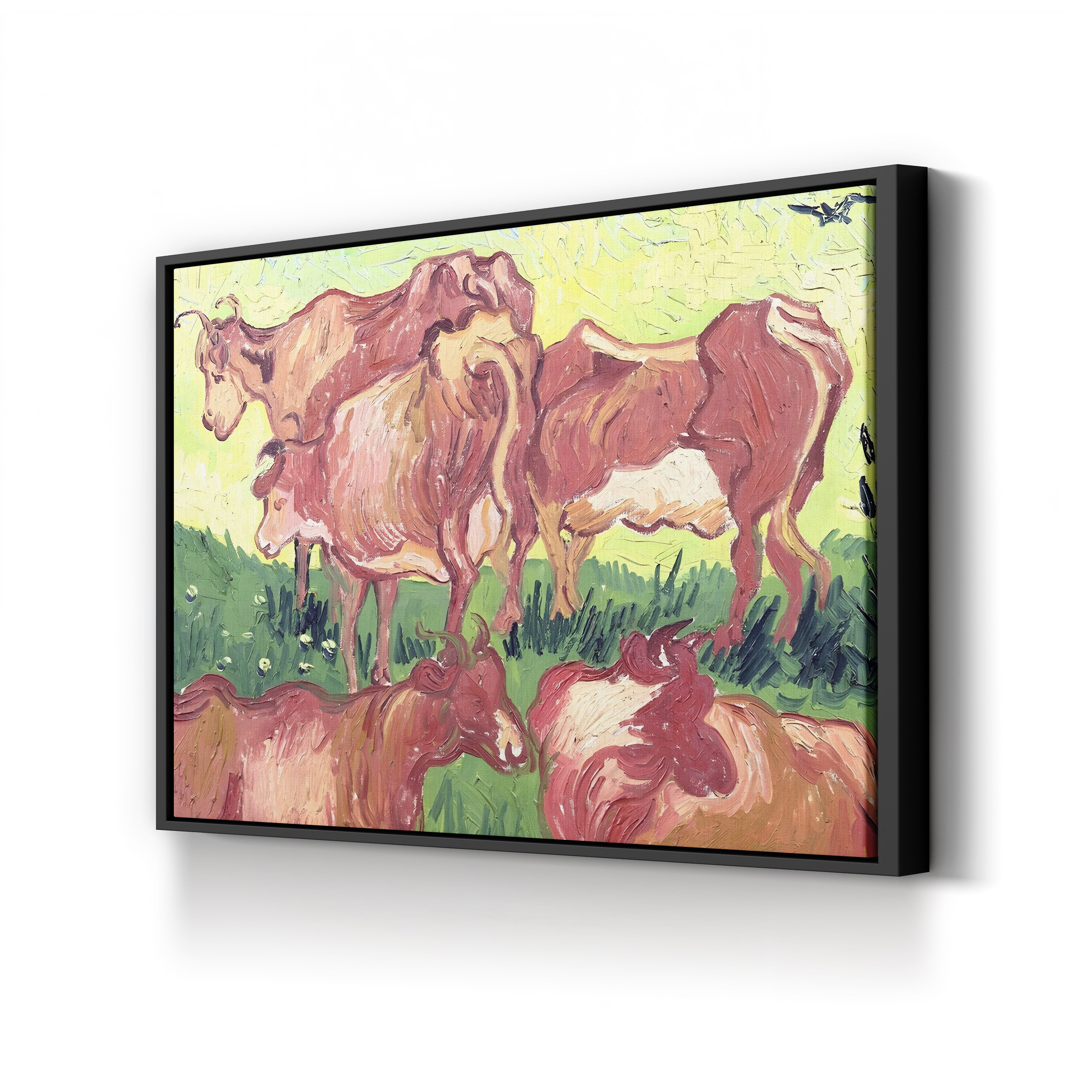 Cows, 1890 – Vincent van Gogh Wall Art | Post-Impressionist Animal Canvas Print