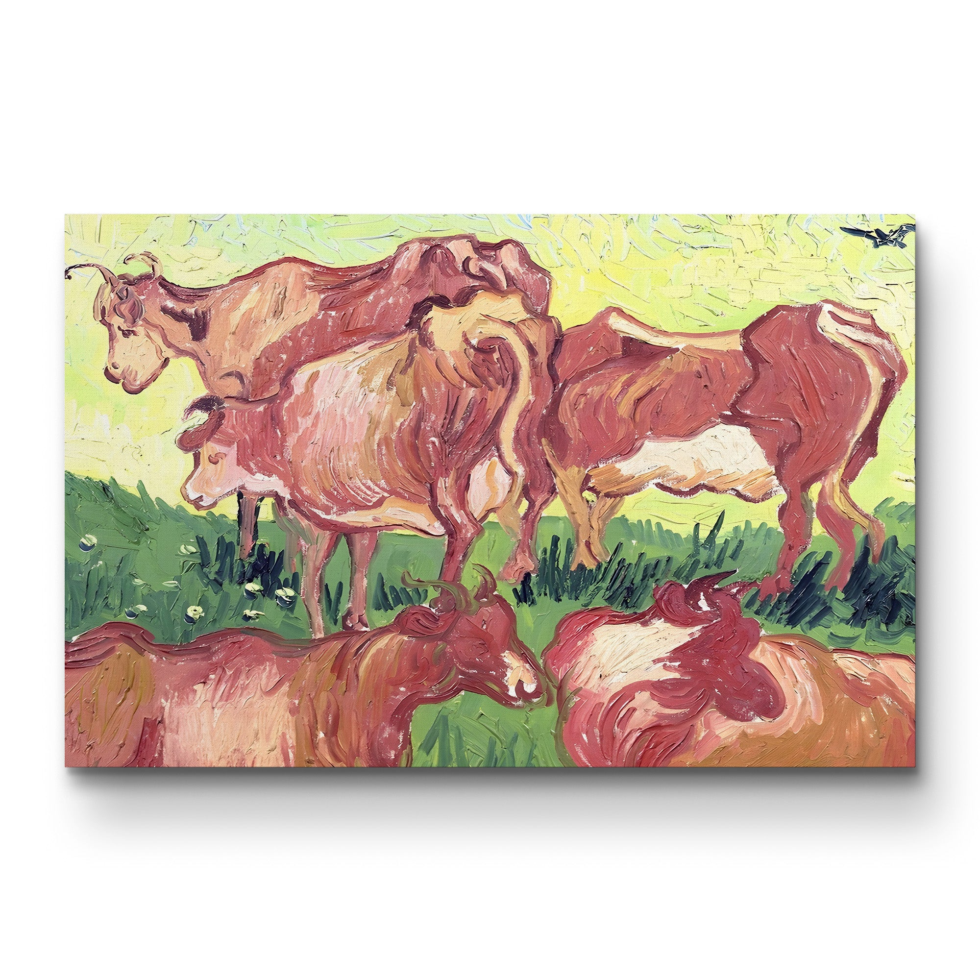 Cows, 1890 – Vincent van Gogh Wall Art | Post-Impressionist Animal Canvas Print