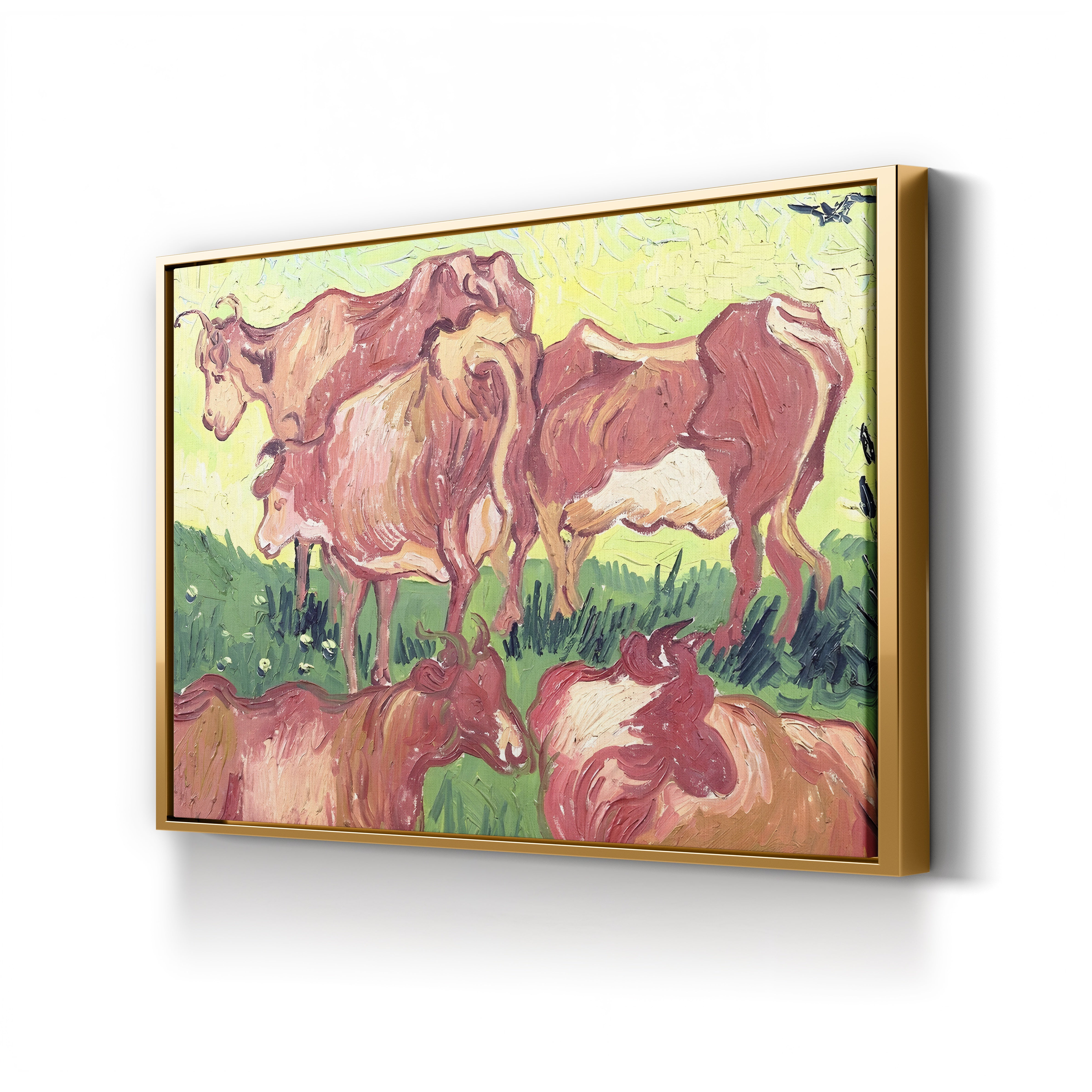 Cows, 1890 – Vincent van Gogh Wall Art | Post-Impressionist Animal Canvas Print