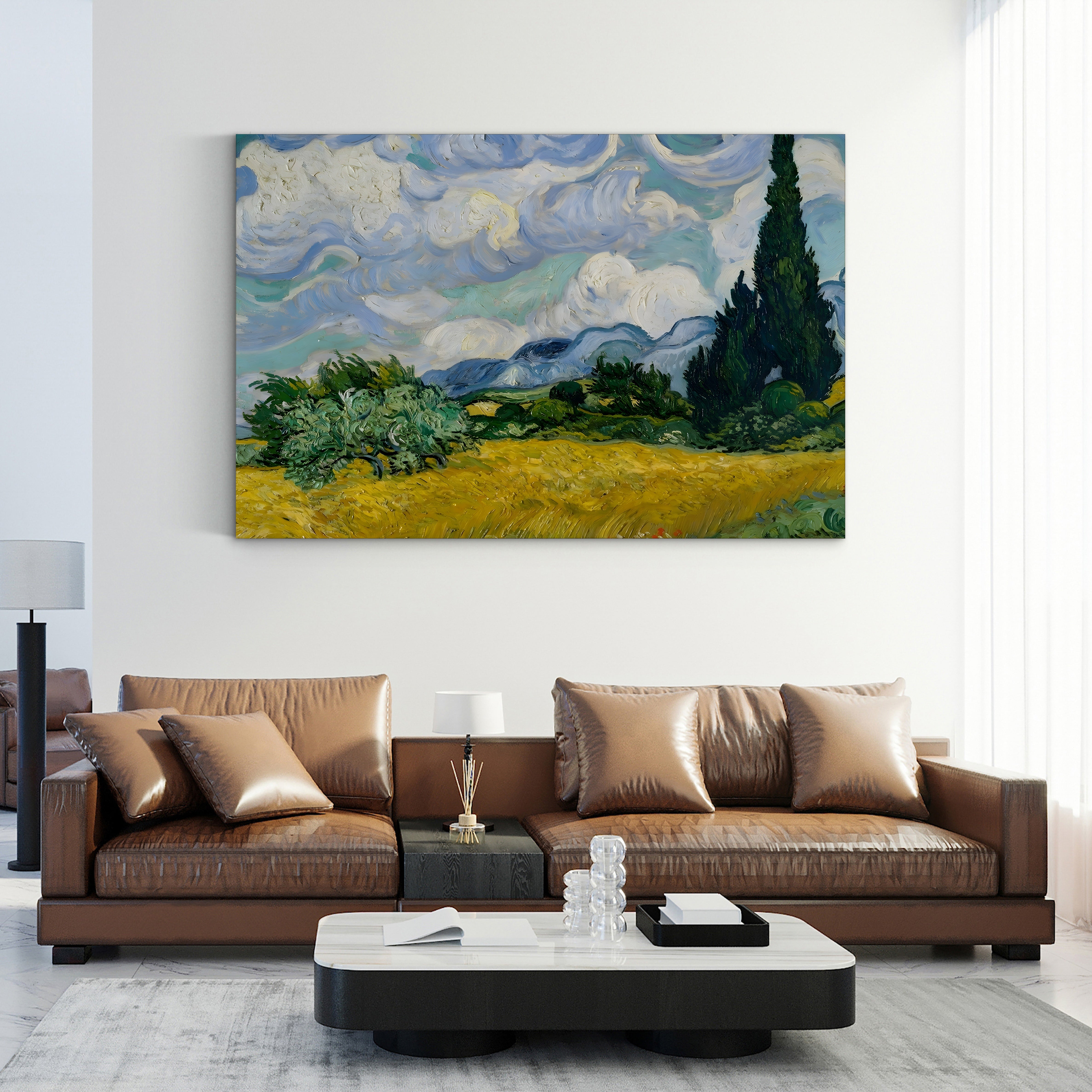 Cypresses II – Vincent van Gogh Wall Art | Post-Impressionist Landscape Canvas Print