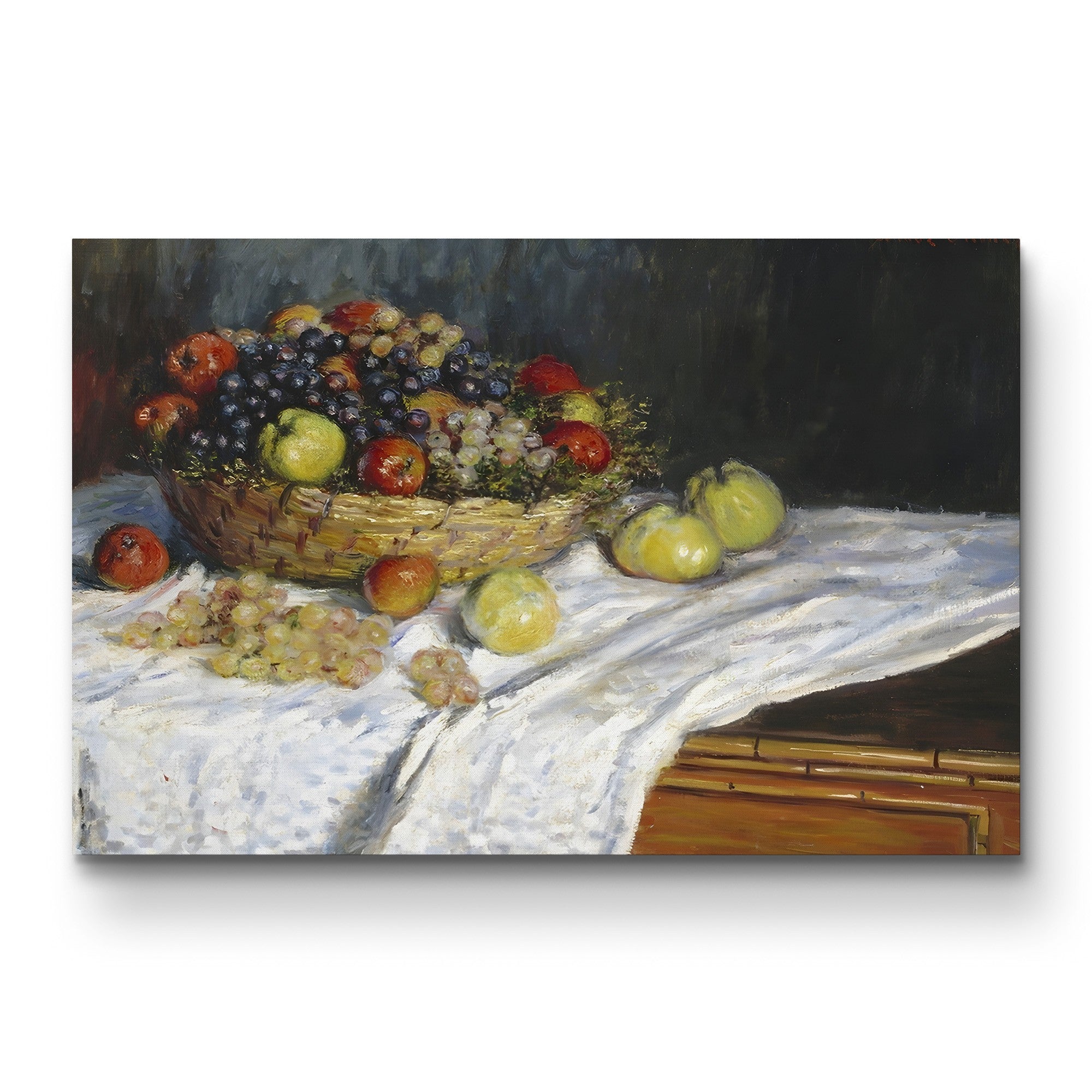 Apples and Grapes, 1879-80 – Claude Monet Wall Art | Impressionist Still Life Canvas Print