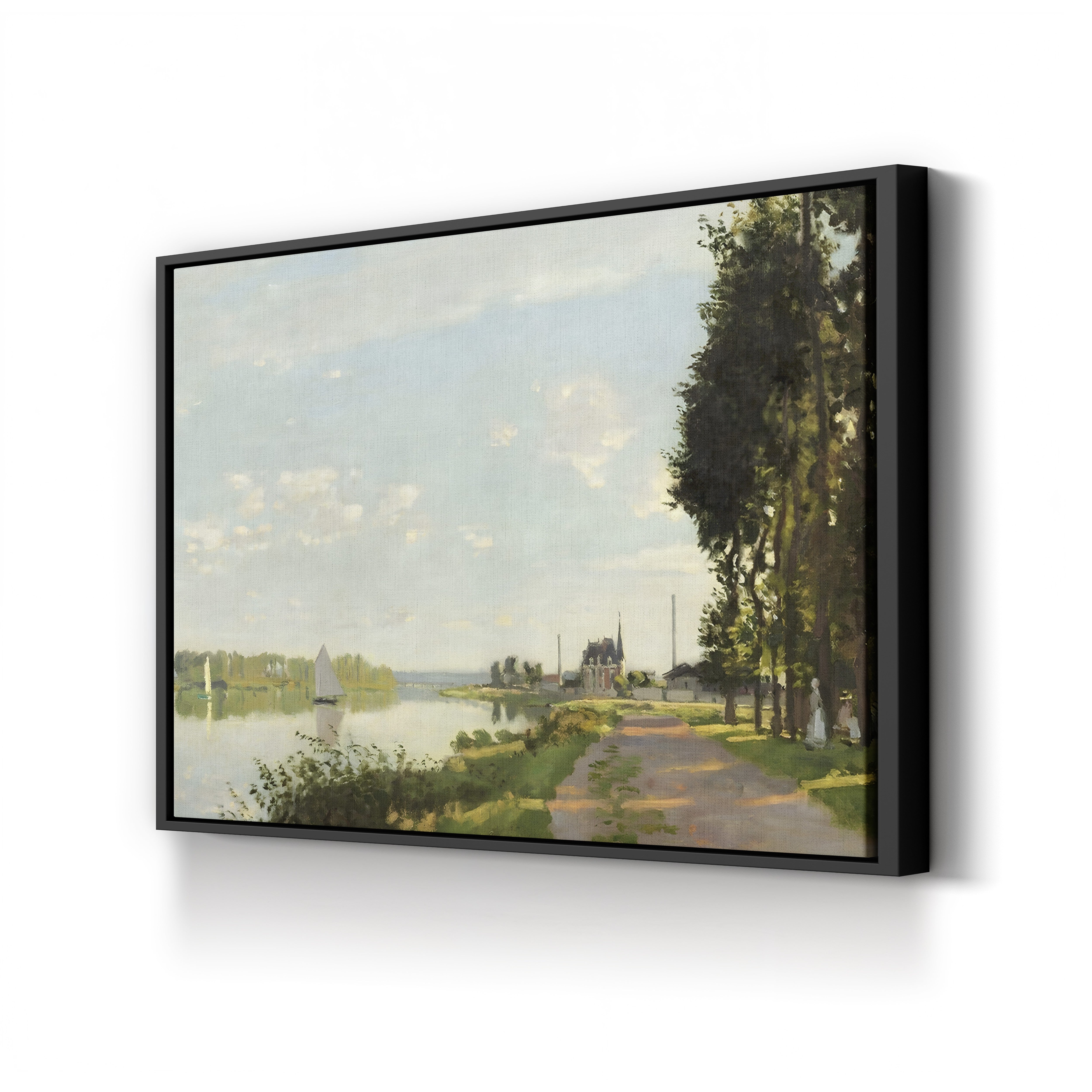 Argenteuil, c. 1872 – Claude Monet Wall Art | Early Impressionist Seine Landscape Canvas Print