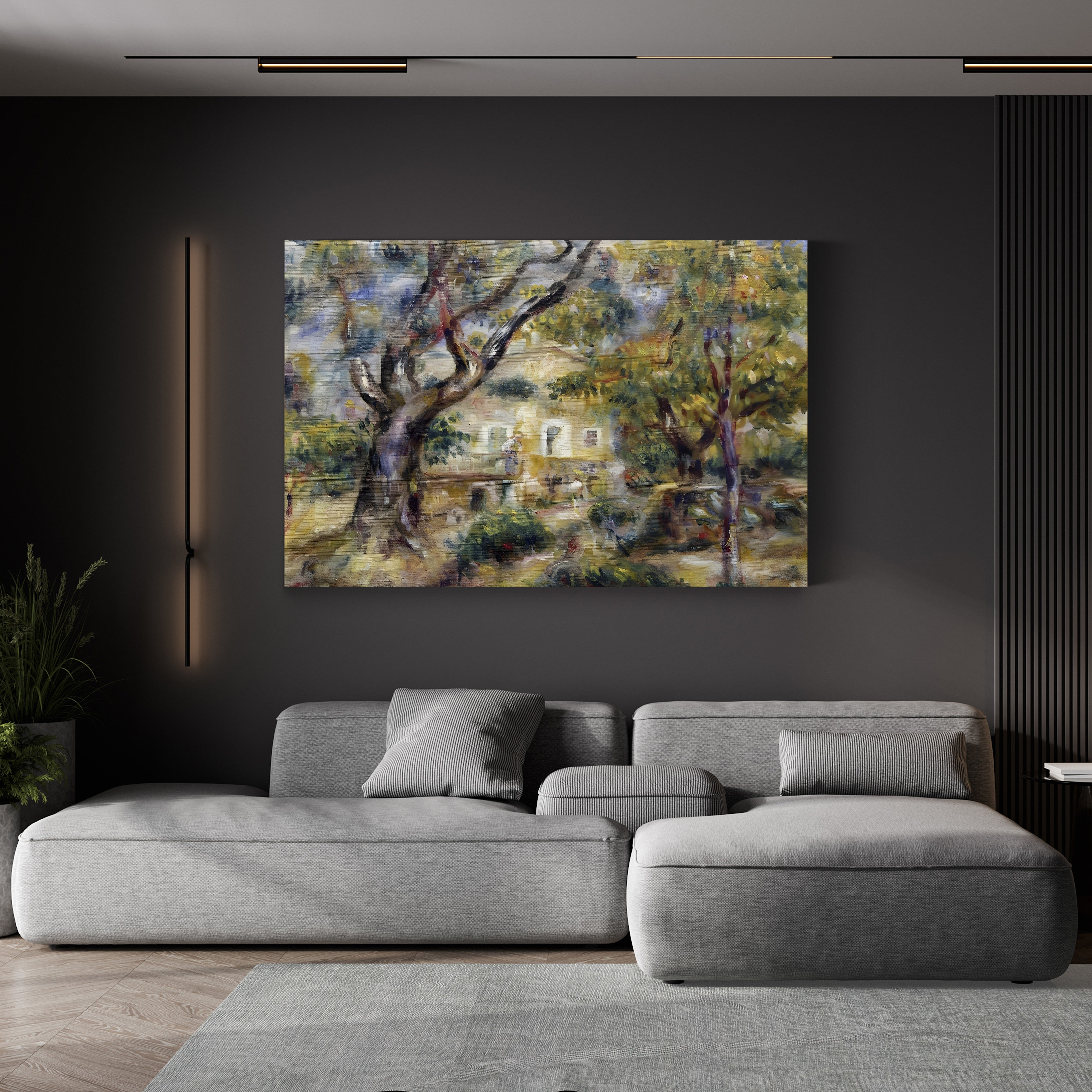 The Farm at Les Collettes, Cagnes – Pierre-Auguste Renoir Wall Art | Impressionist Provençal Canvas Print