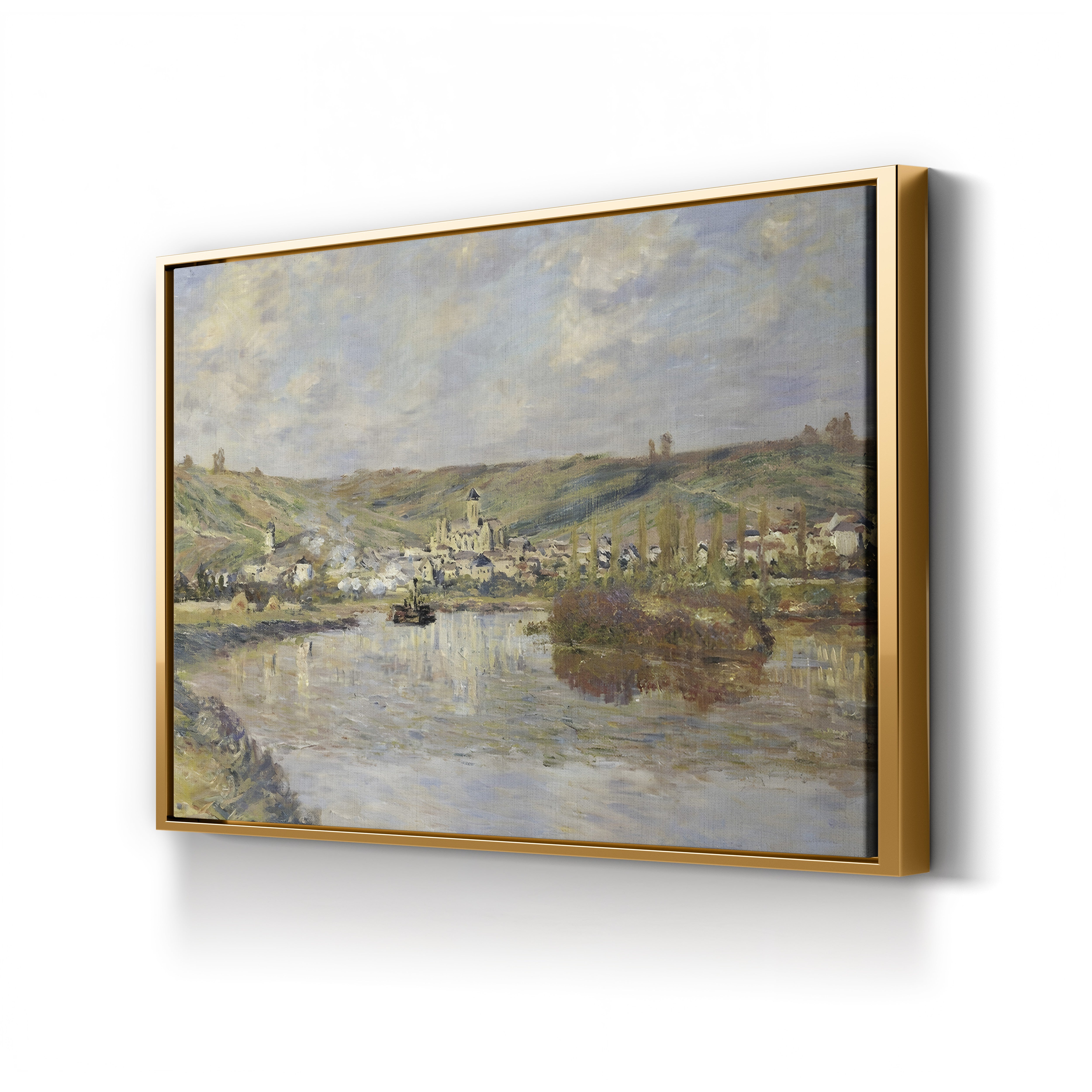 End of the Afternoon, Vétheuil – Claude Monet Wall Art | Impressionist Landscape Canvas Print