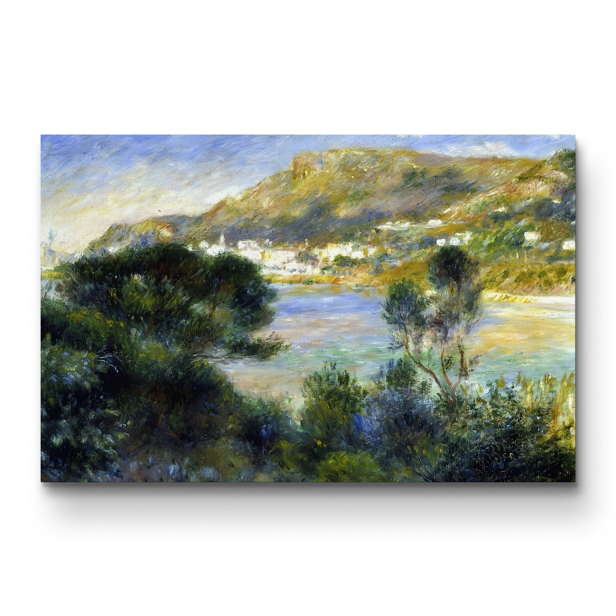 View from Cap Martin of Monte Carlo, 1884 – Pierre-Auguste Renoir Wall Art | Impressionist Riviera Canvas Print