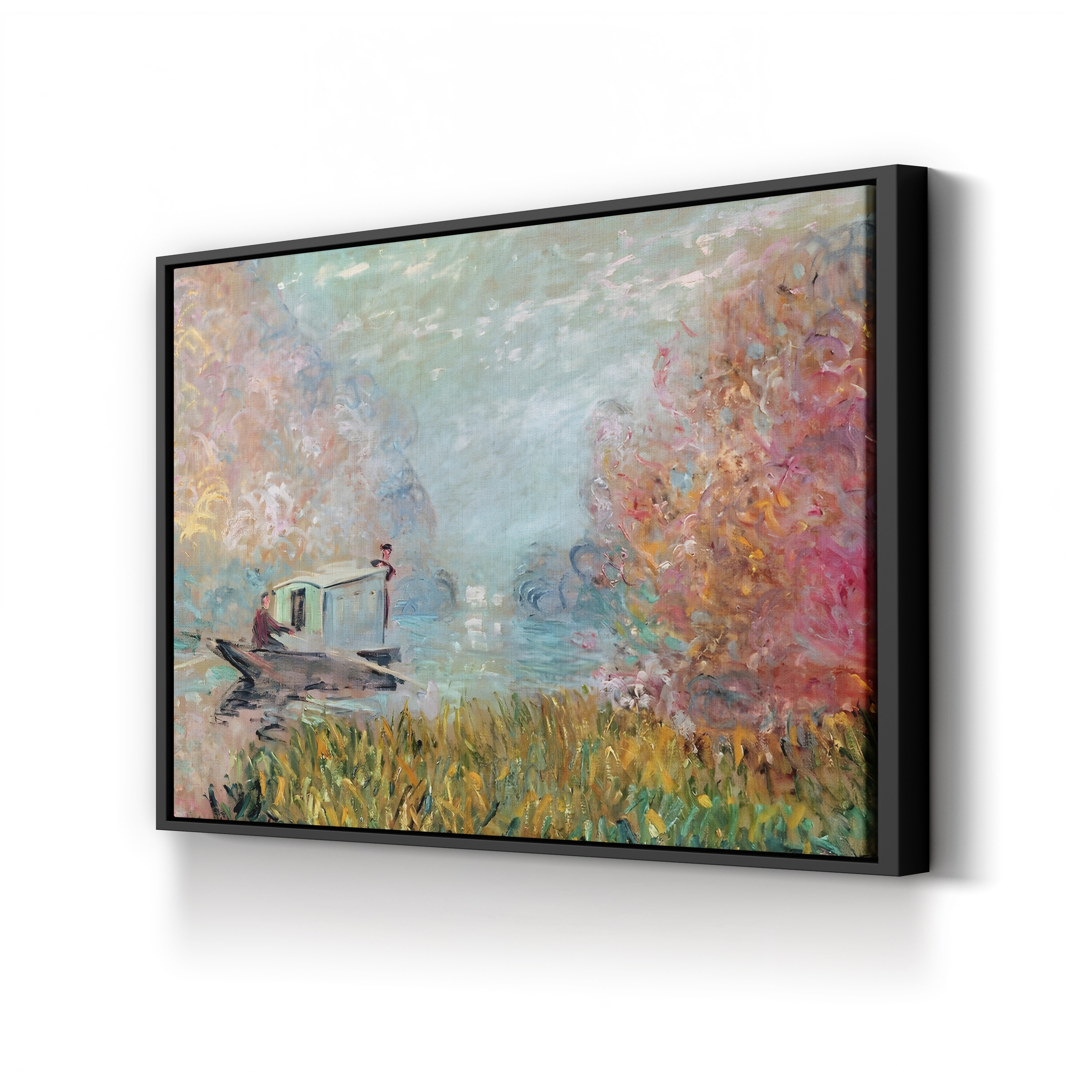 The Studio Boat (Le Bateau-atelier), 1876 by Claude Monet