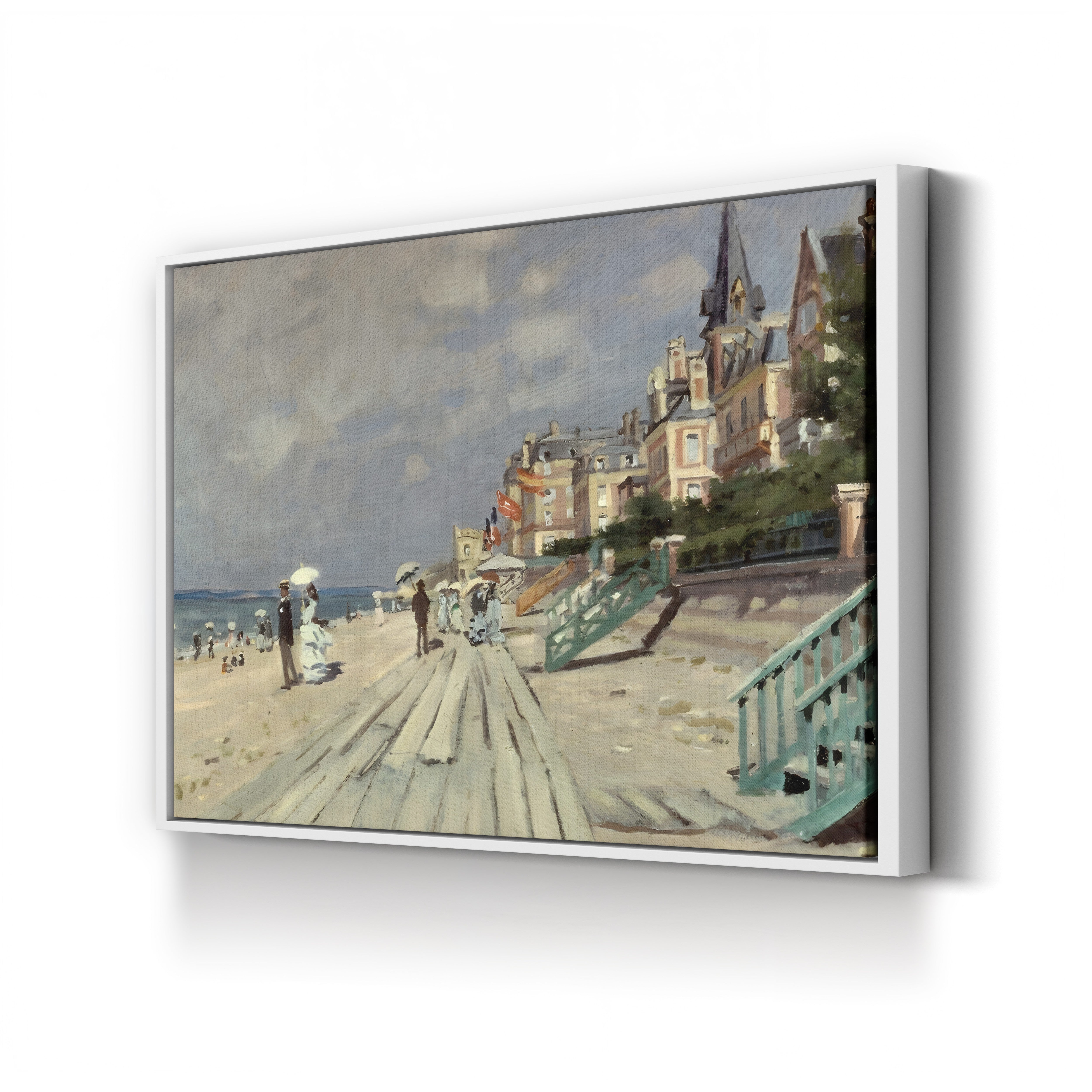 Beach at Trouville – Claude Monet Wall Art | Early Impressionist Norman Beach Canvas Print