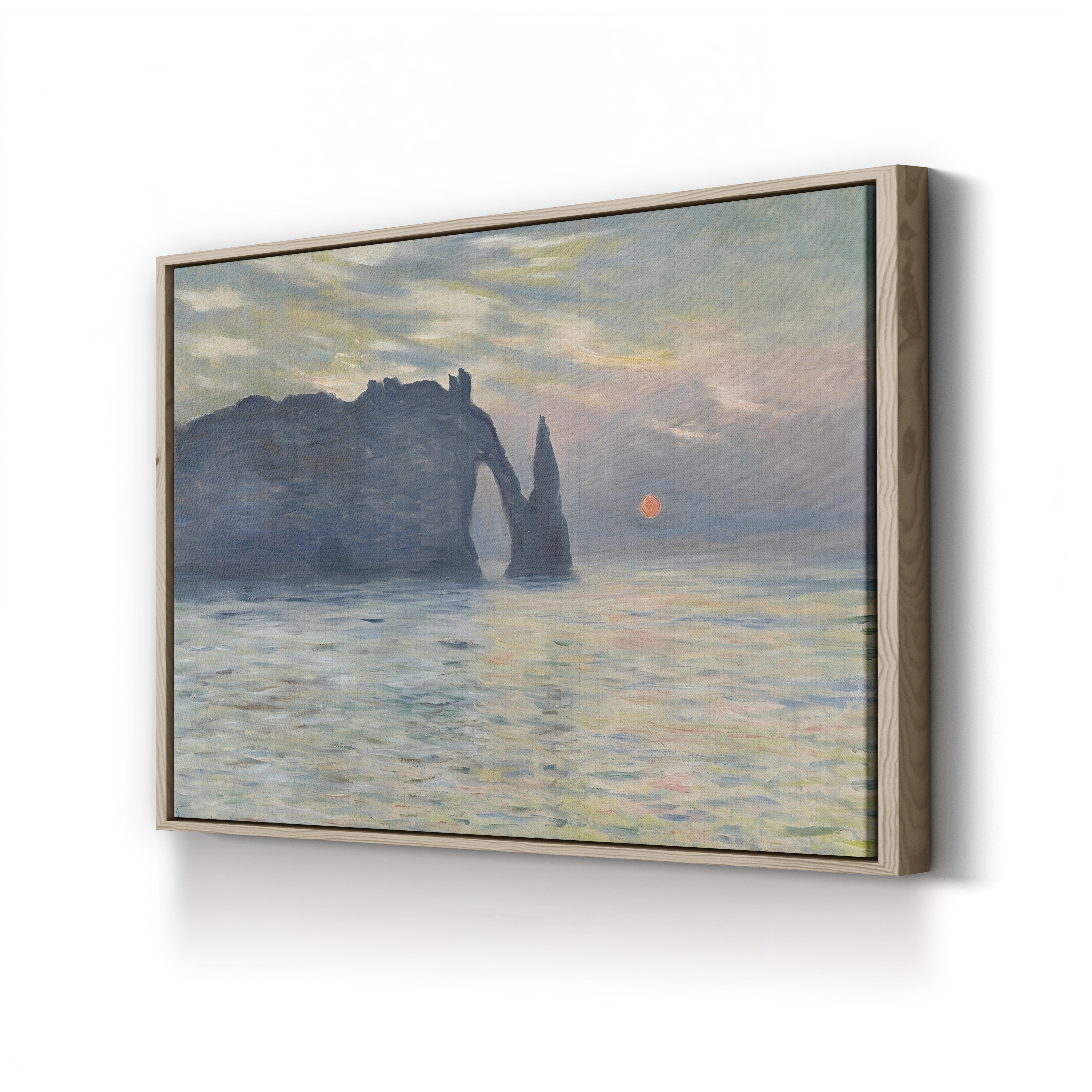 The Cliff, Étretat, Sunset (Étretat, soleil couchant), 1882-1883 by Claude Monet