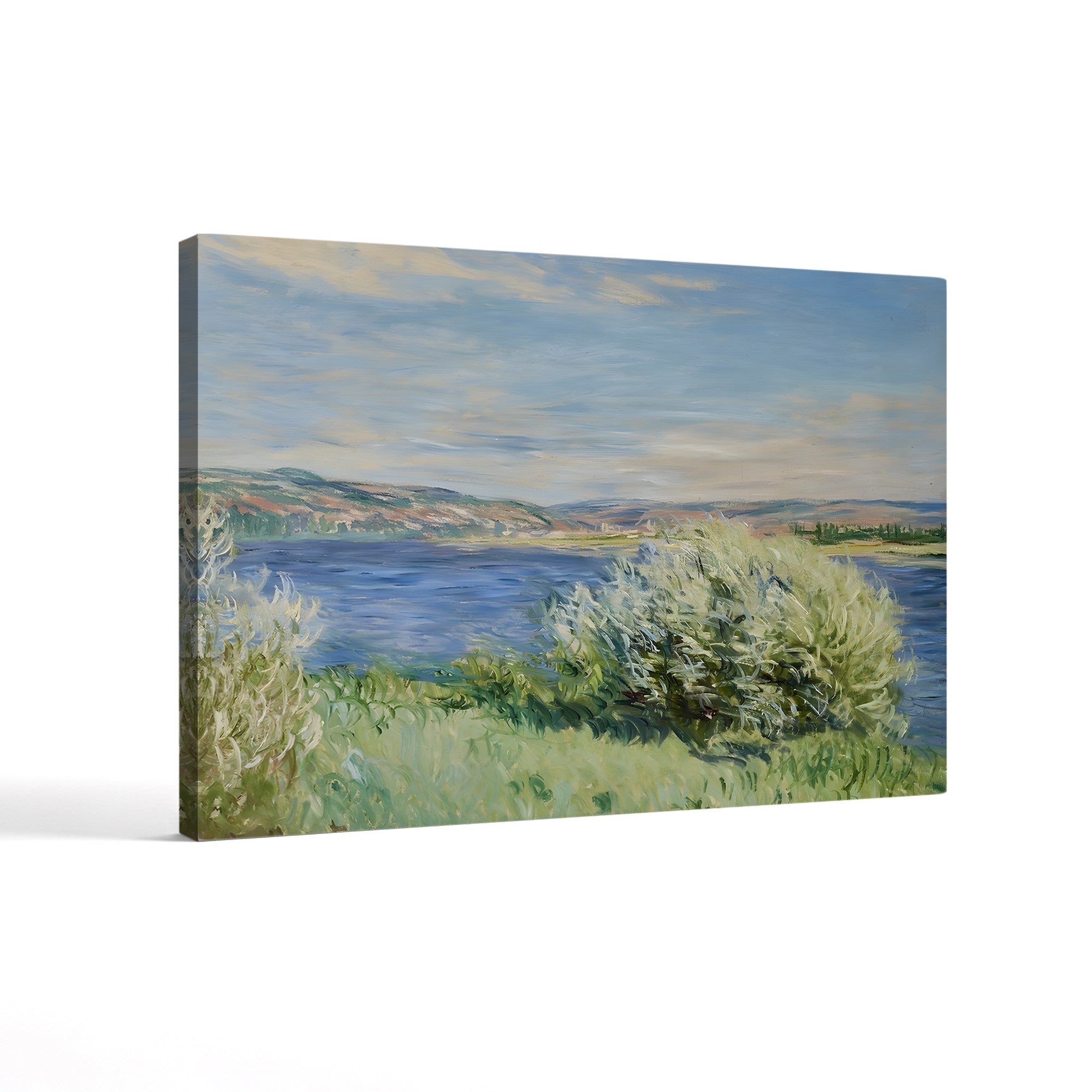 Banks of the Seine near Vétheuil, 1881 – Claude Monet Wall Art | Impressionist Riverside Canvas Print