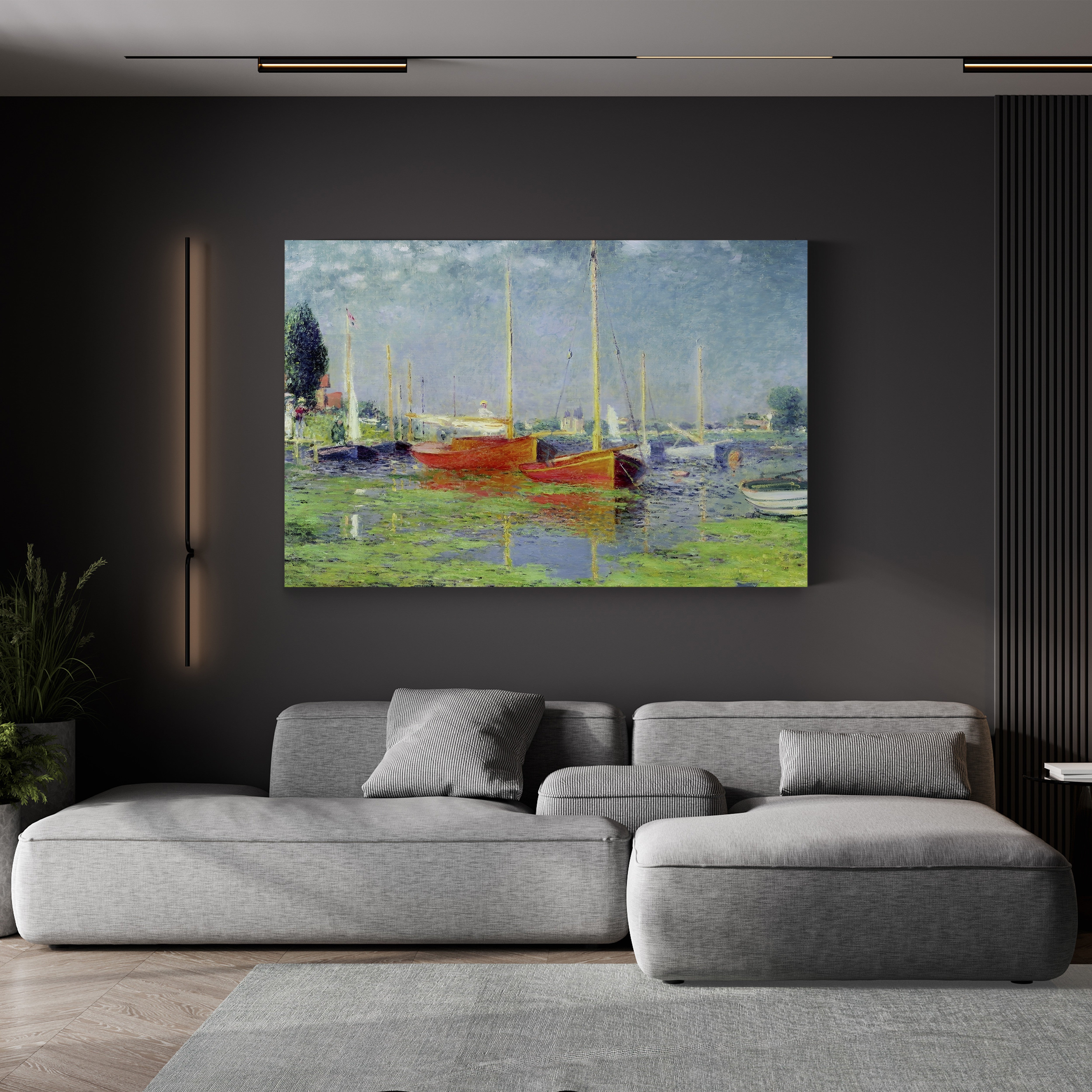Argenteuil, 1875 – Claude Monet Wall Art | Impressionist Seine Landscape Canvas Print
