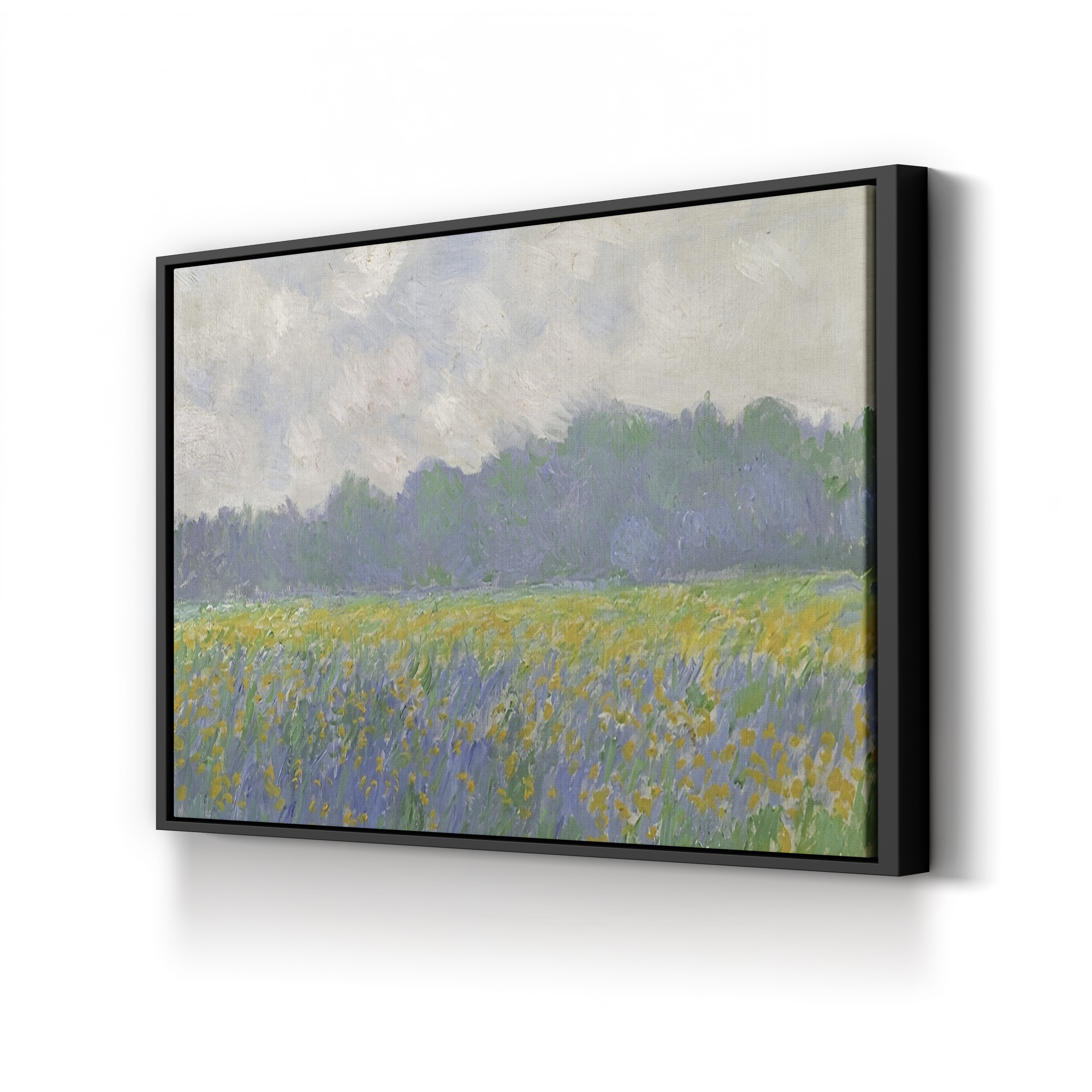 Field of Yellow Irises at Giverny, 1887 – Claude Monet Wall Art | Impressionist Floral Field Canvas Print