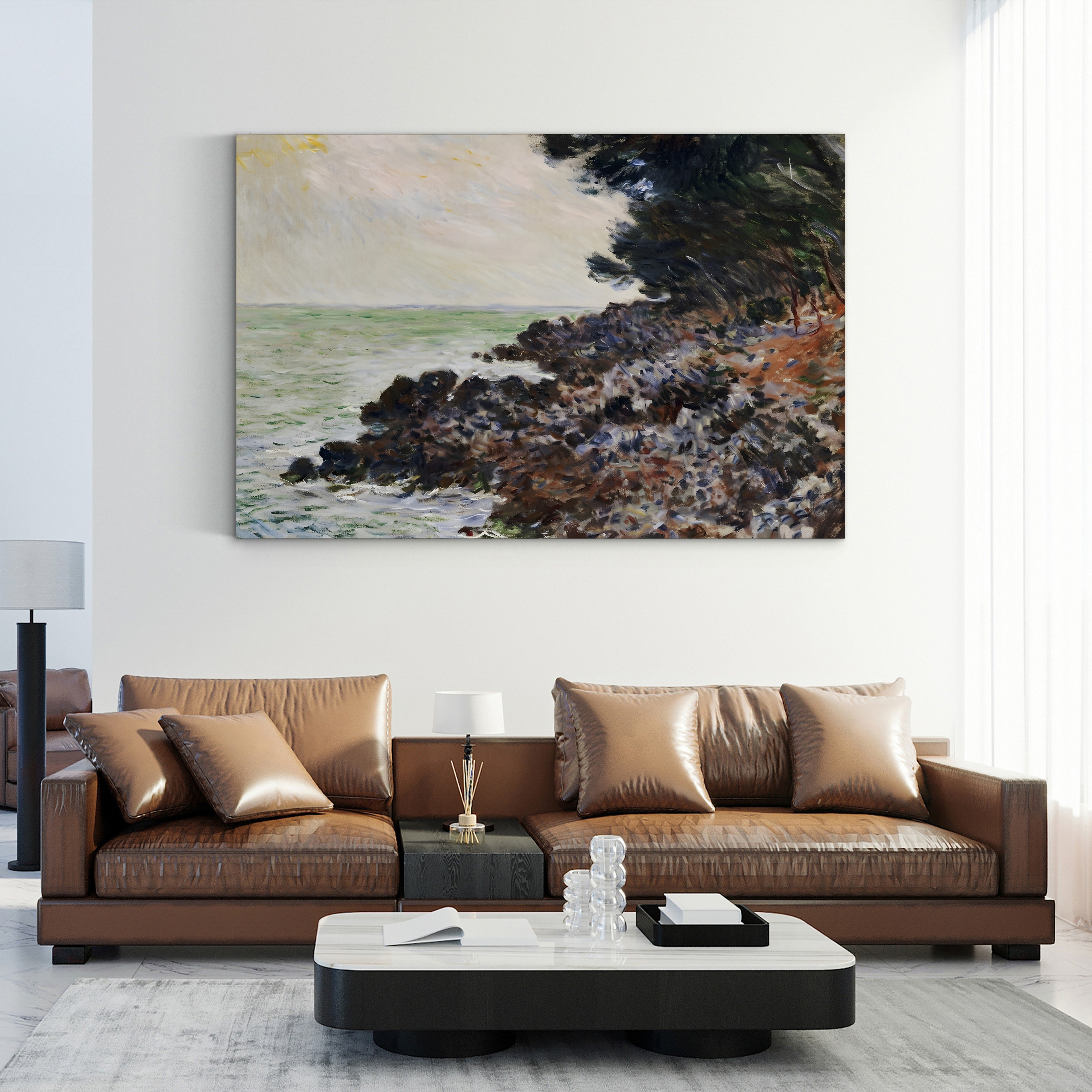 Cap Martin – Claude Monet Wall Art | Impressionist Mediterranean Coast Canvas Print