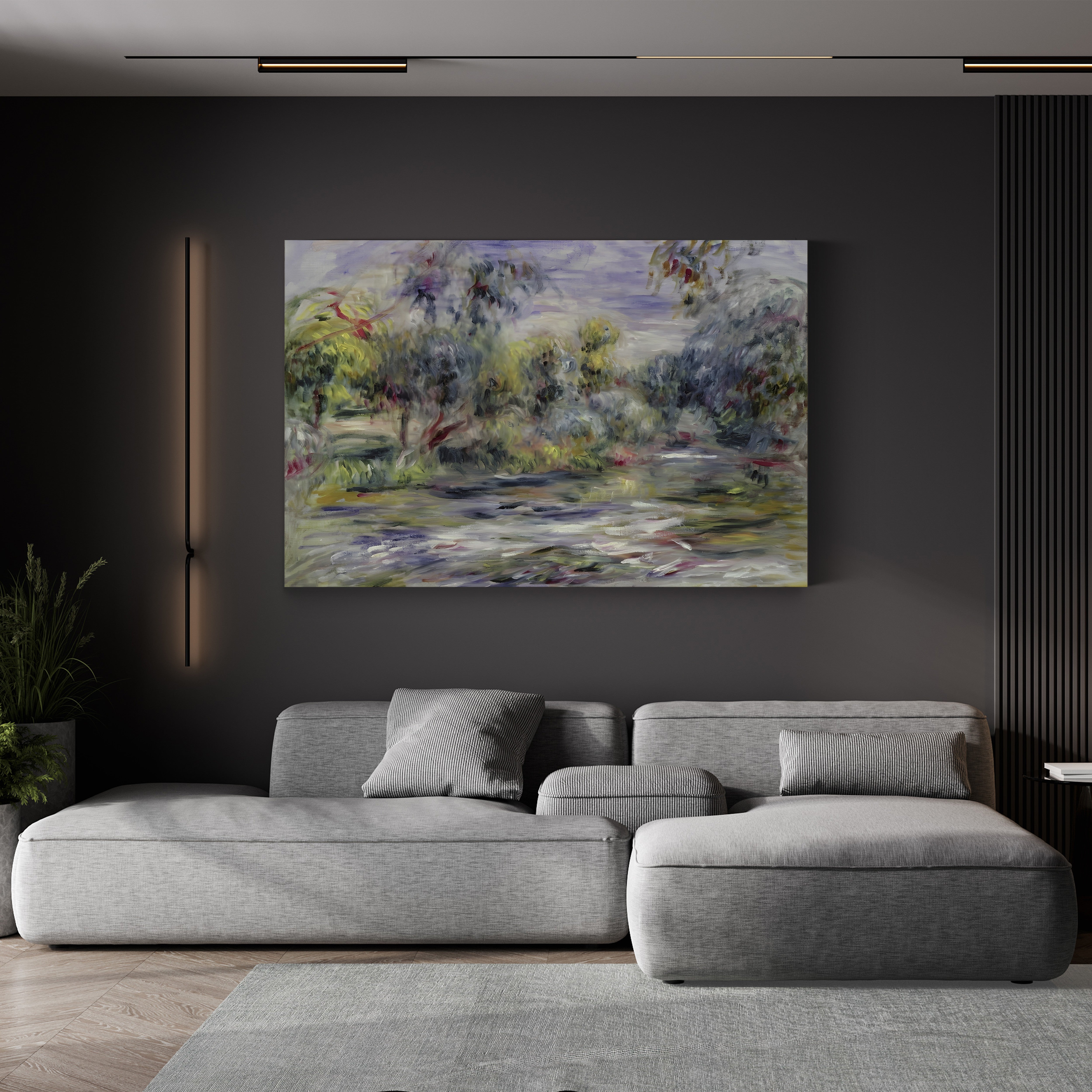 River Landscape – Renoir Wall Art | Impressionist River Canvas Print