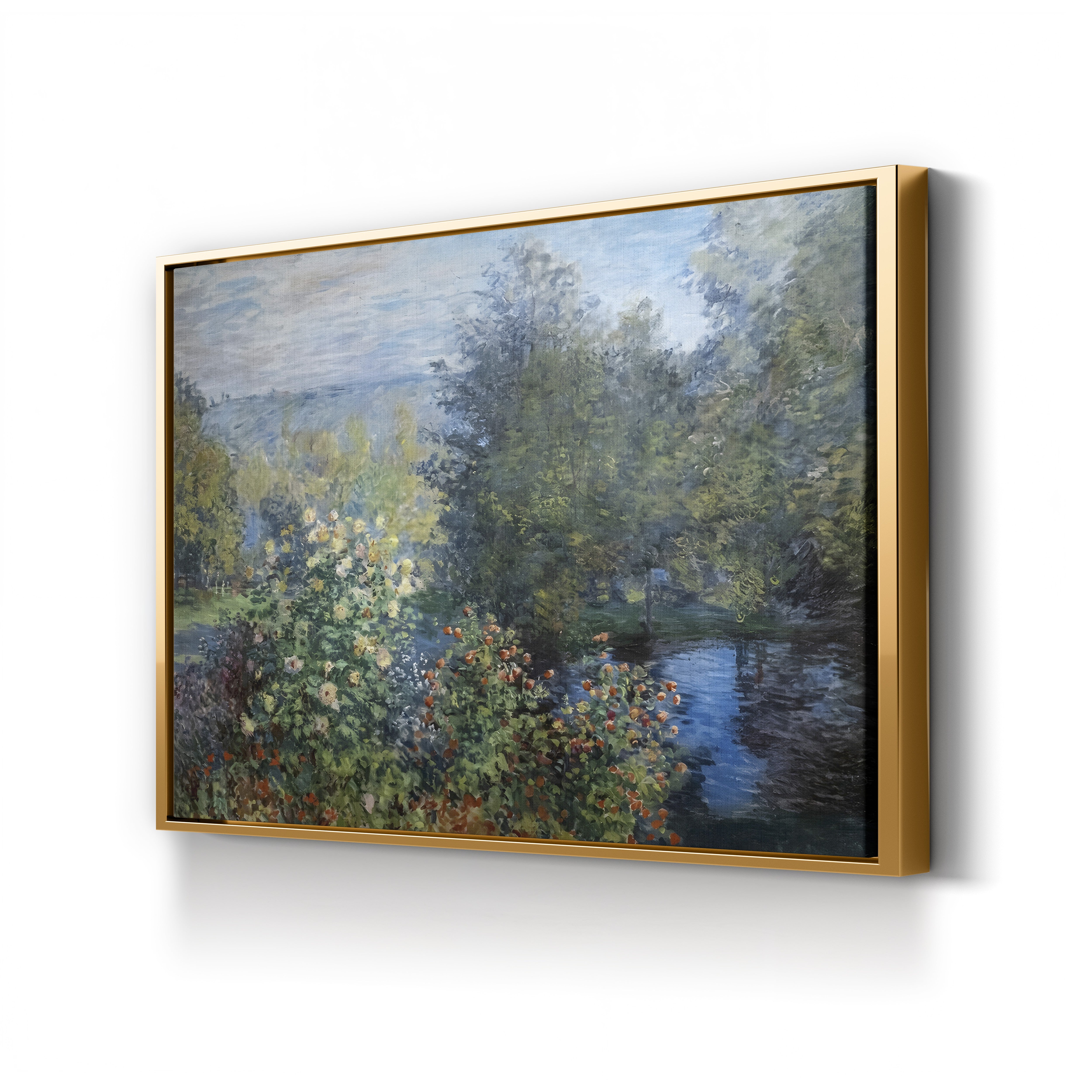 Corner of the Garden at Montgeron, 1876 – Claude Monet Wall Art | Impressionist Garden Canvas Print