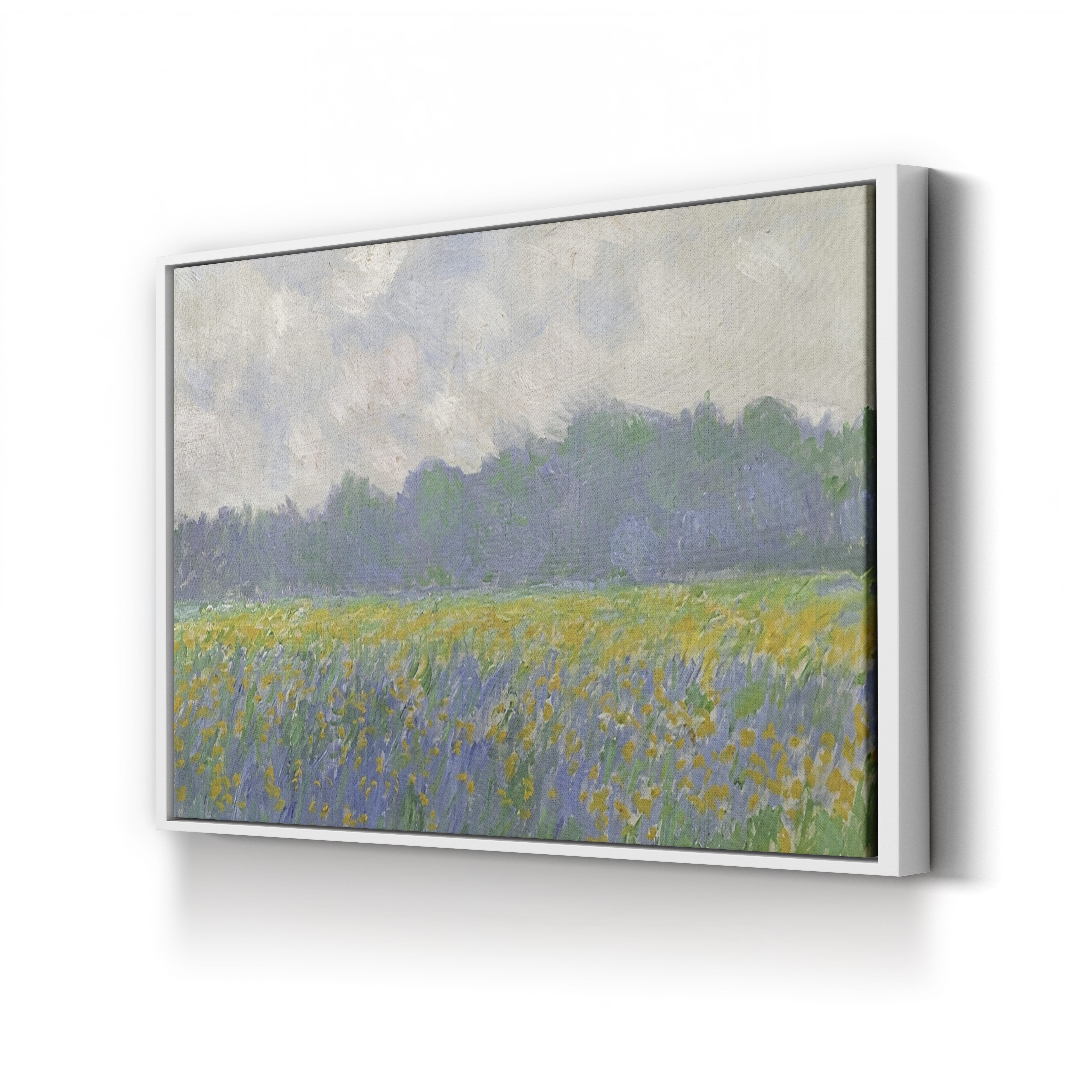 Field of Yellow Irises at Giverny, 1887 – Claude Monet Wall Art | Impressionist Floral Field Canvas Print