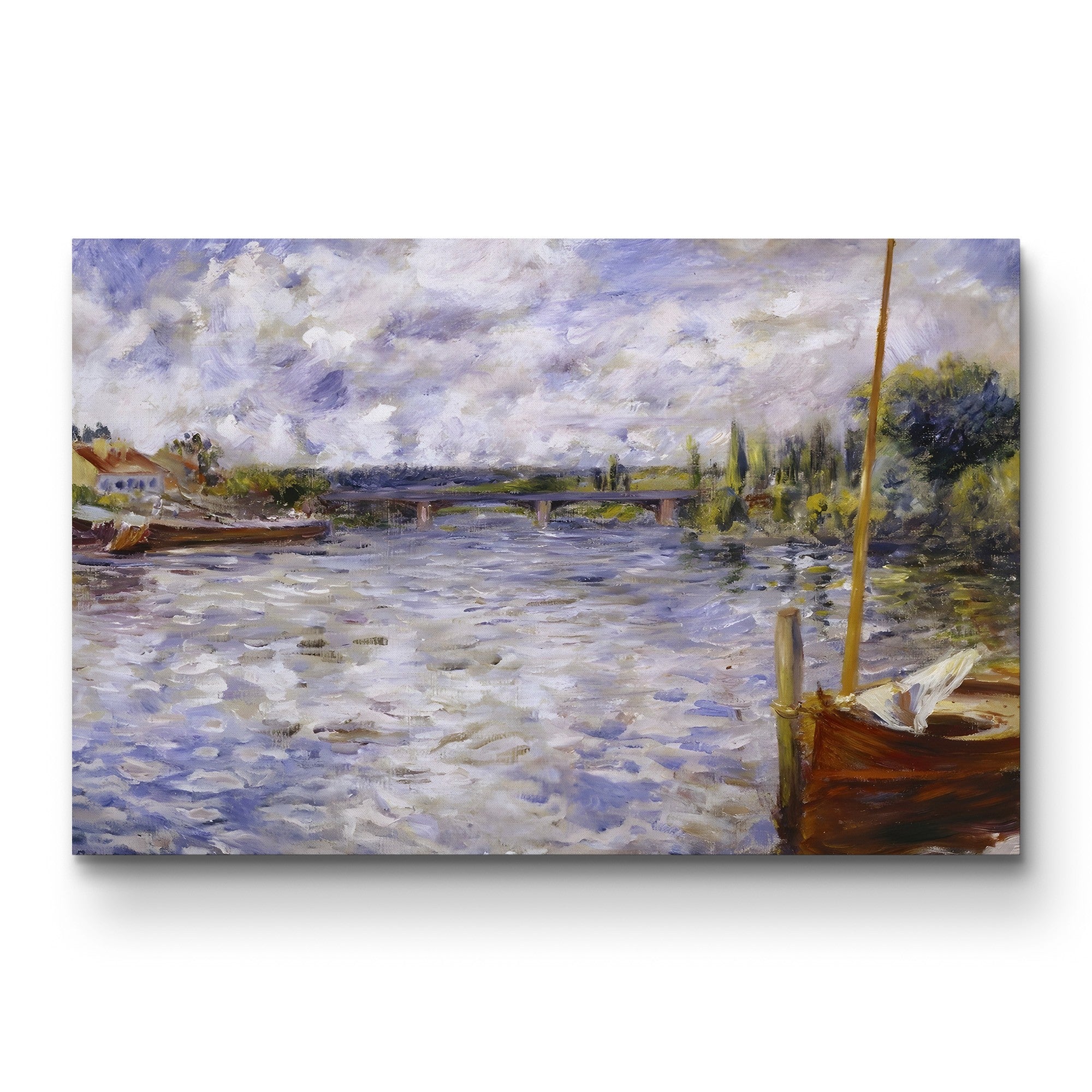 The Seine at Chatou, 1874 – Pierre-Auguste Renoir Wall Art | Impressionist River Canvas Print