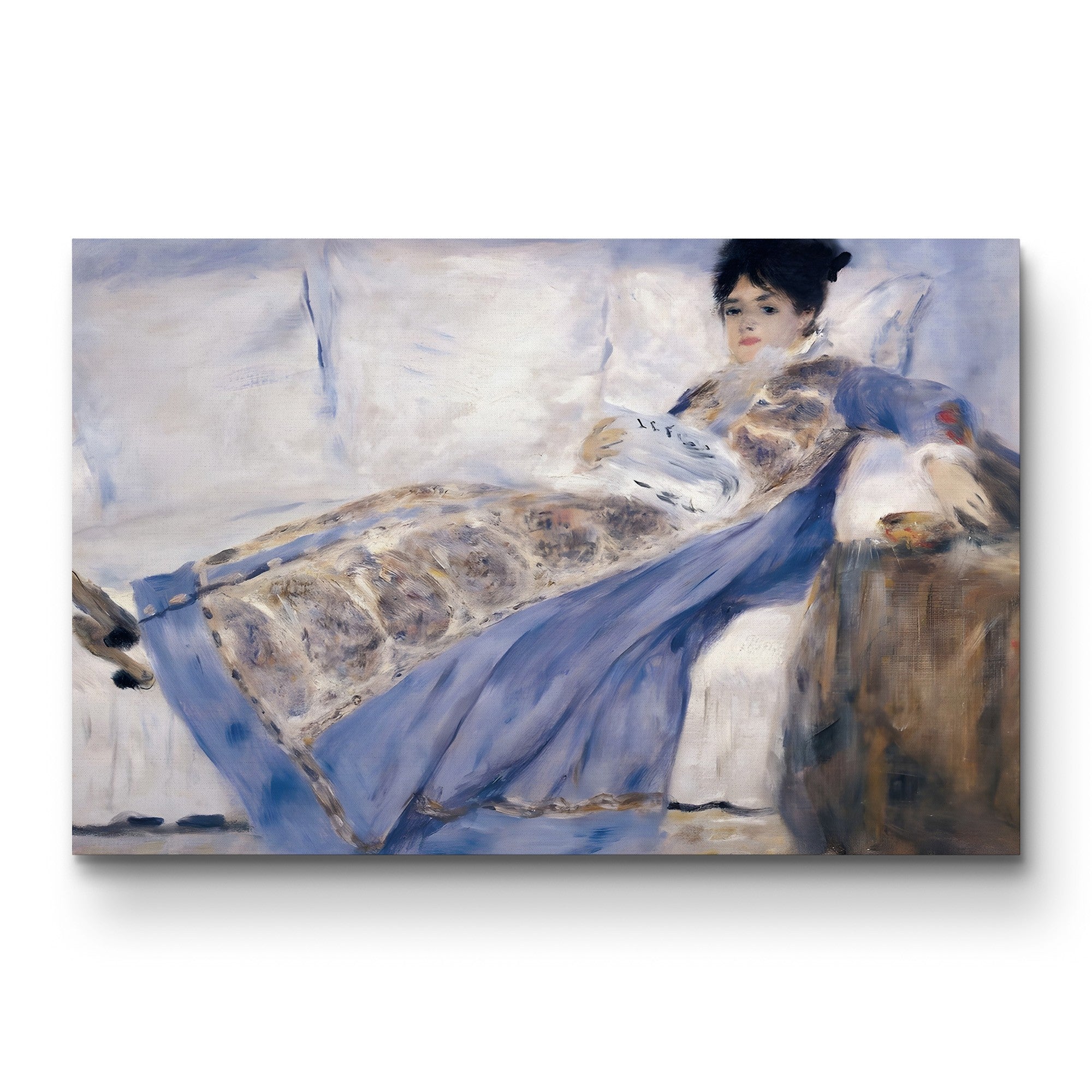 Madame Monet Lying on a Sofa – Renoir Wall Art | Portrait Canvas