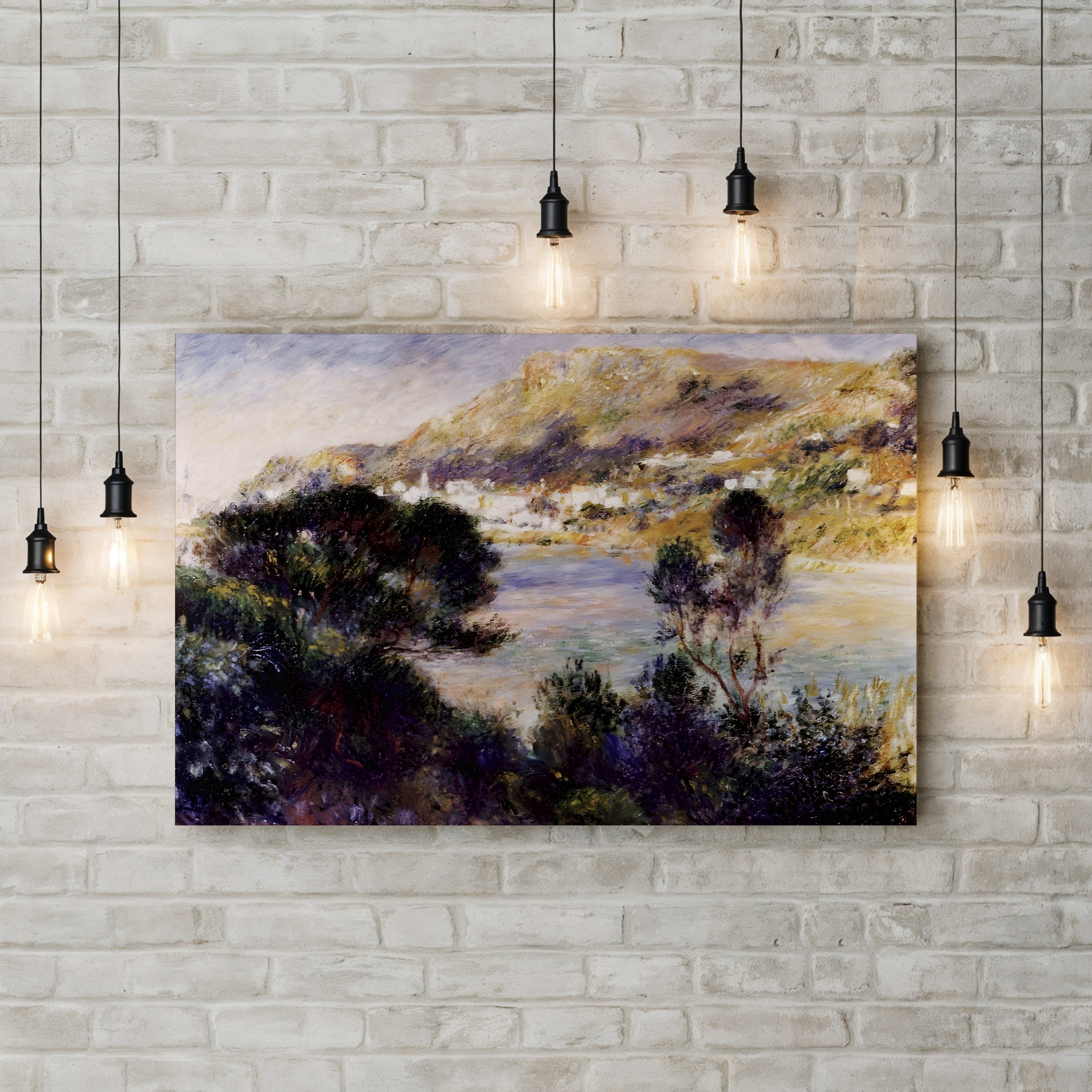 View from Cap Martin of Monte Carlo – Pierre-Auguste Renoir Wall Art | Impressionist Riviera Canvas Print