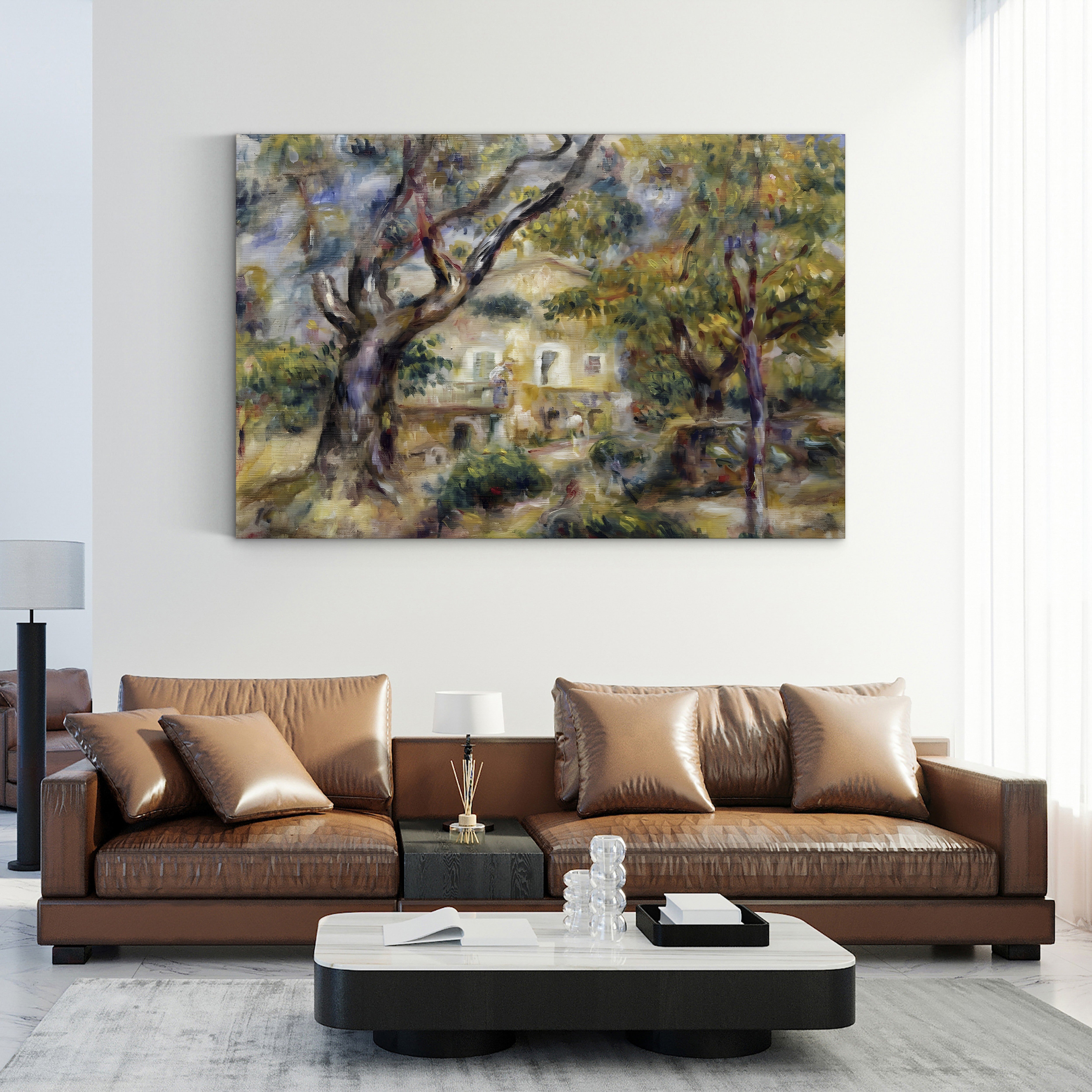 The Farm at Les Collettes, Cagnes – Pierre-Auguste Renoir Wall Art | Impressionist Provençal Canvas Print