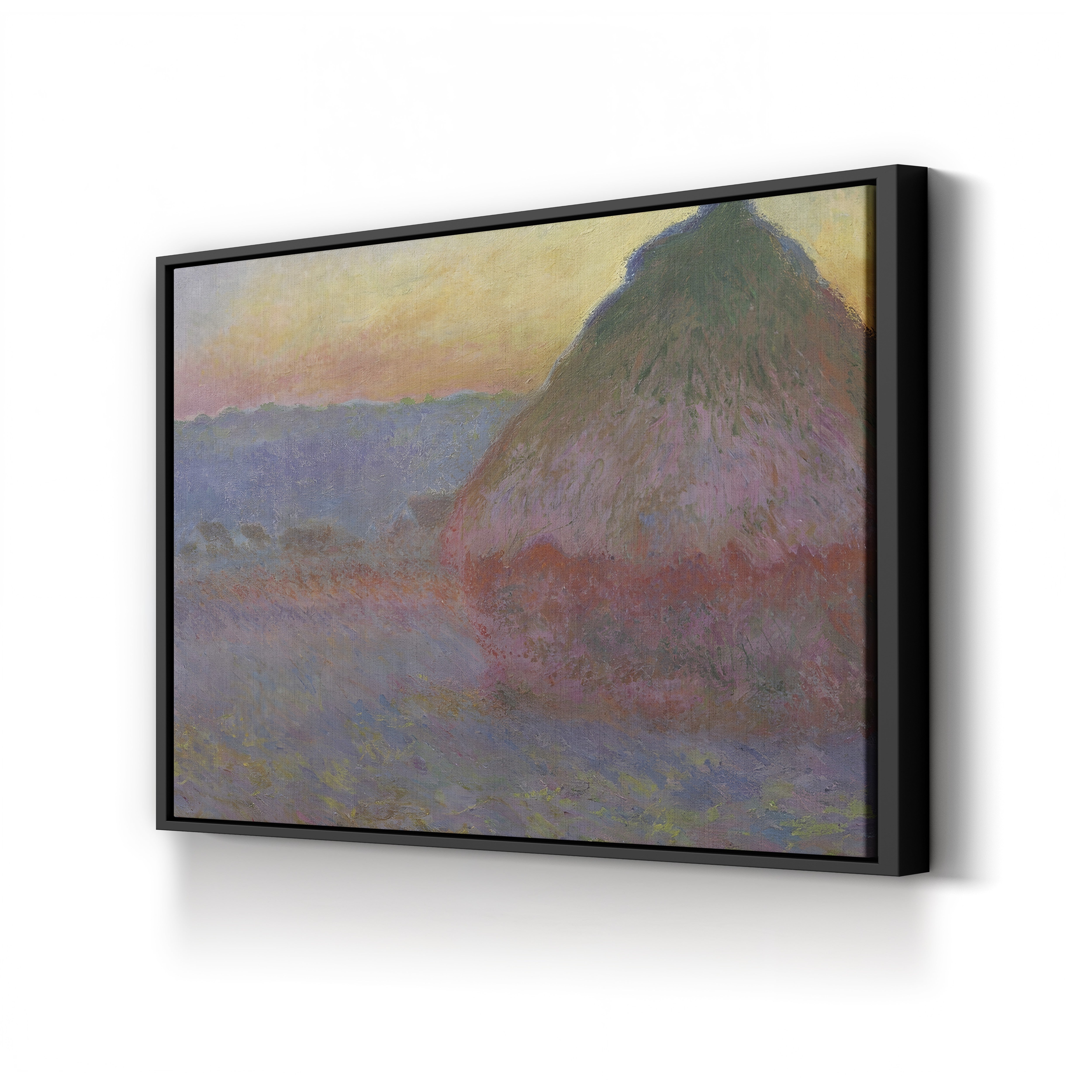 Haystacks, Pink and Blue Impressions, 1891 – Claude Monet Wall Art | Impressionist Series Canvas Print