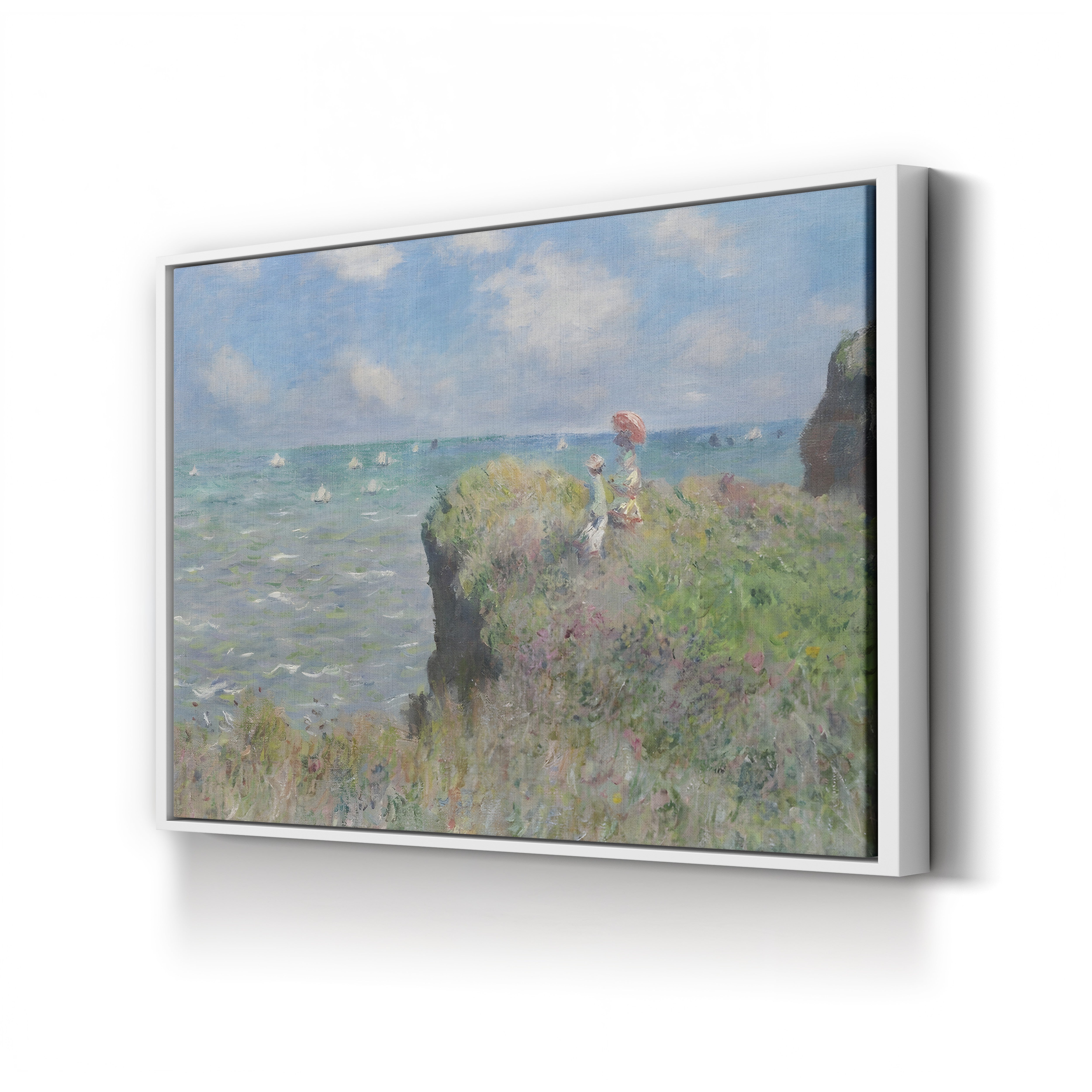 Cliff Walk at Pourville, 1882 – Claude Monet Wall Art | Iconic Impressionist Coastal Canvas Print
