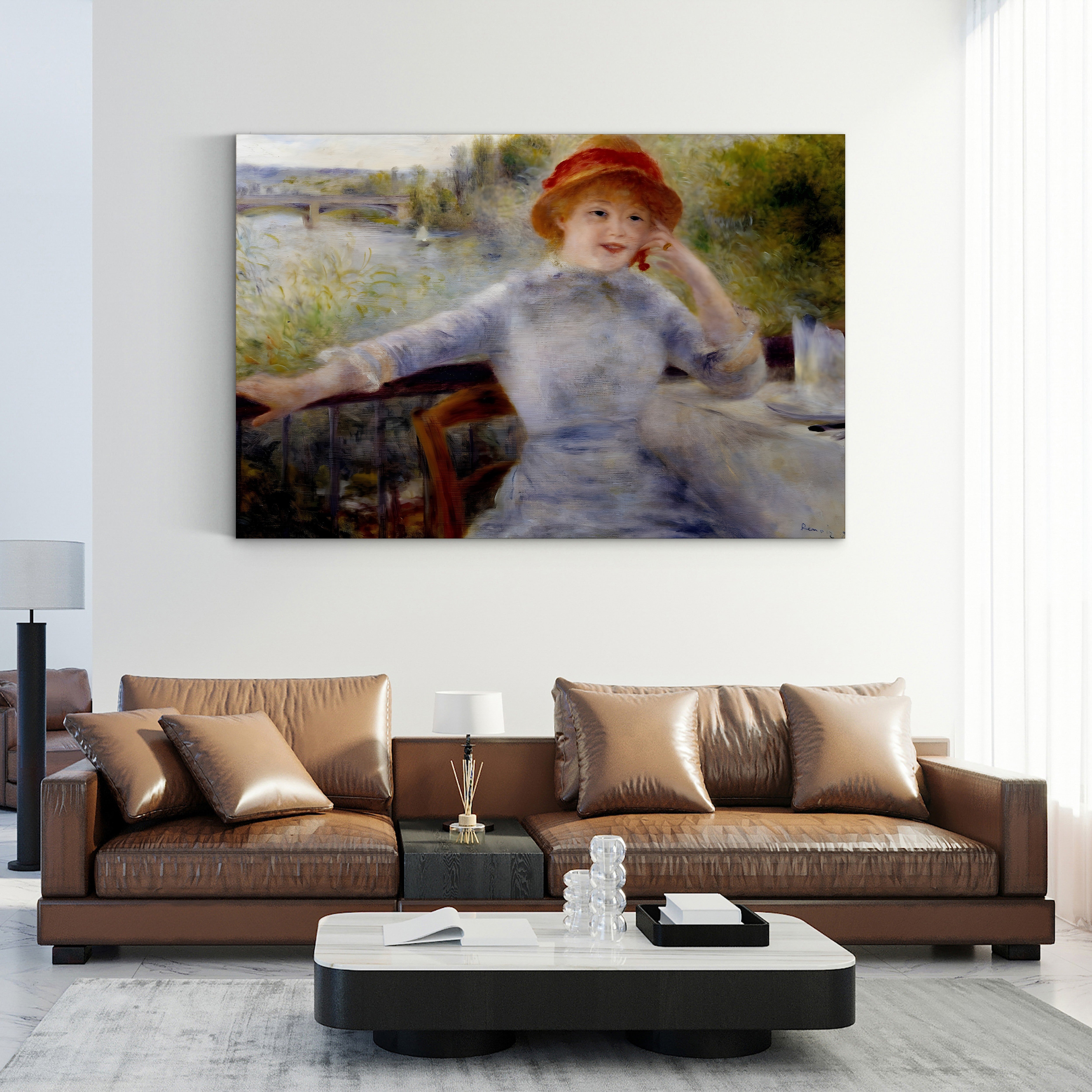 Portrait of Alphonsine Fournaise – Renoir Wall Art | Impressionist Canvas