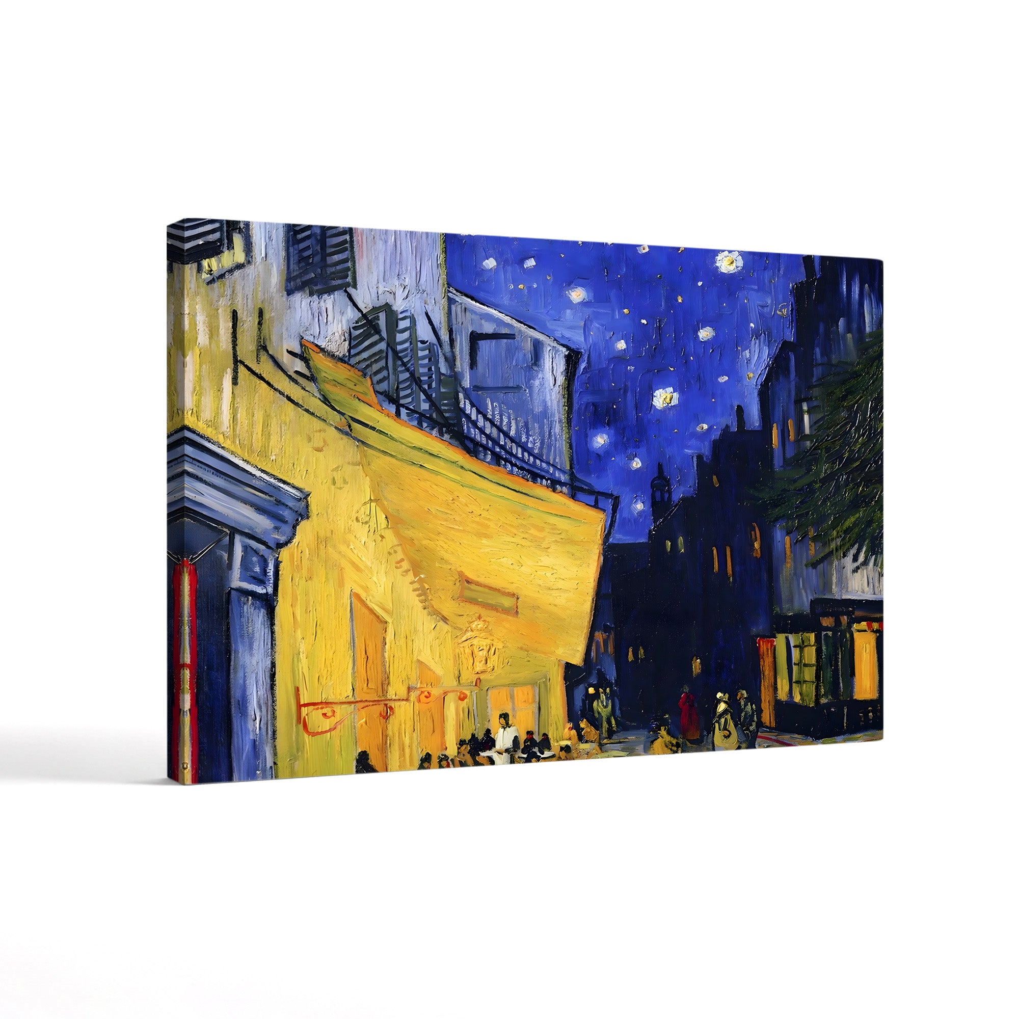 Detail of Café Terrace, Place du Forum, Arles – Vincent van Gogh Wall Art | Post-Impressionist Nocturne Canvas Print