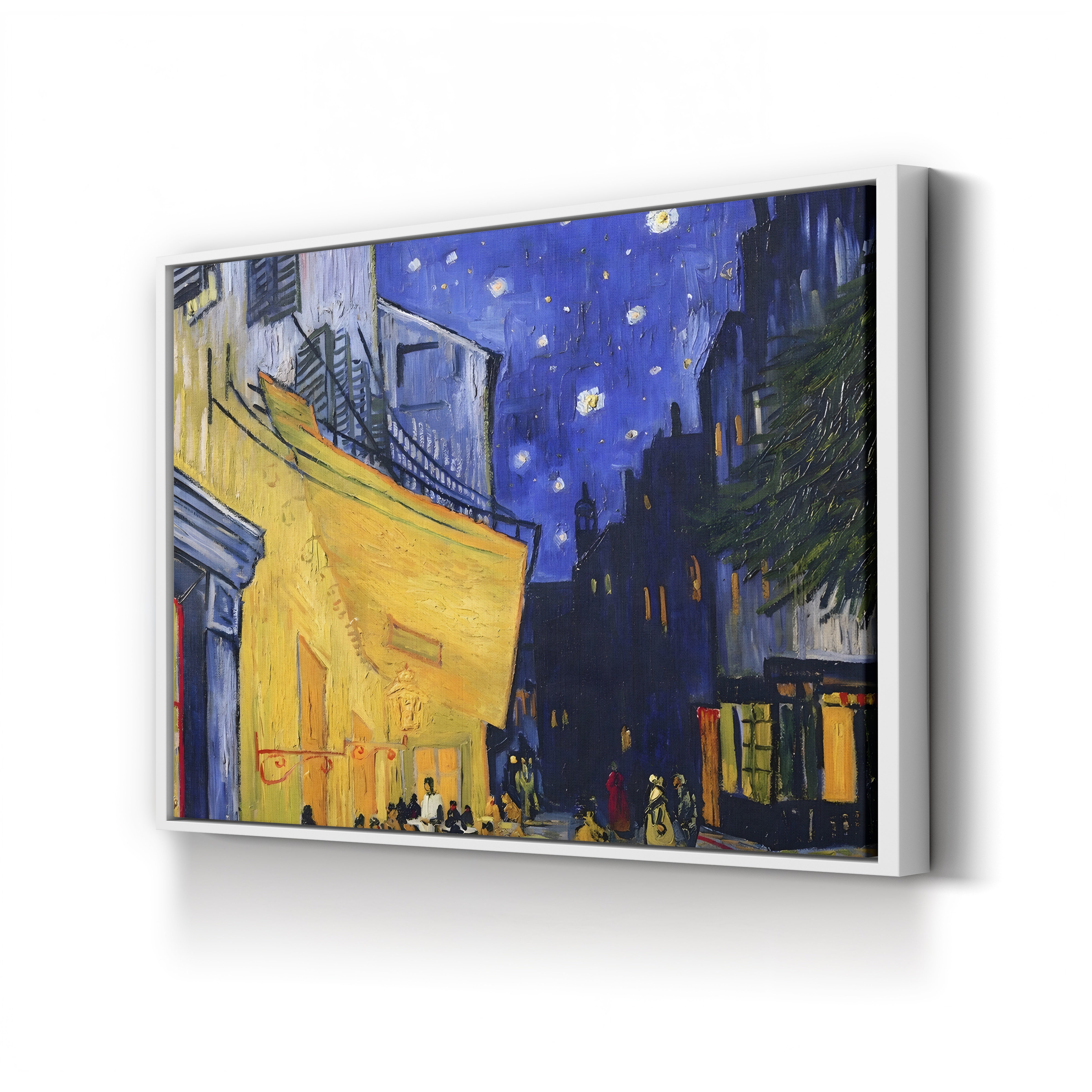 Detail of Café Terrace, Place du Forum, Arles – Vincent van Gogh Wall Art | Post-Impressionist Nocturne Canvas Print