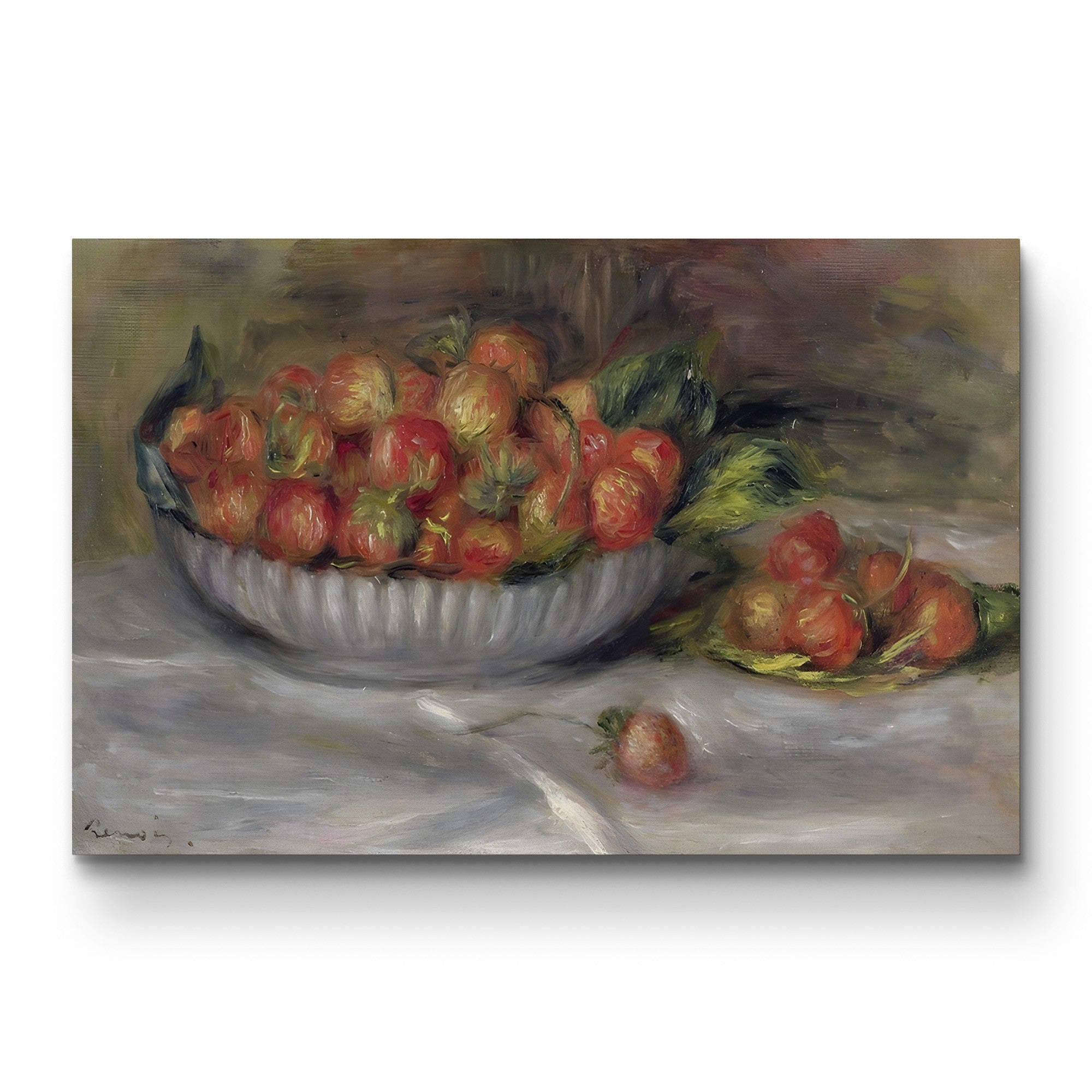 Still Life with Strawberries, 1914 by Pierre-Auguste Renoir canvas print, unframed