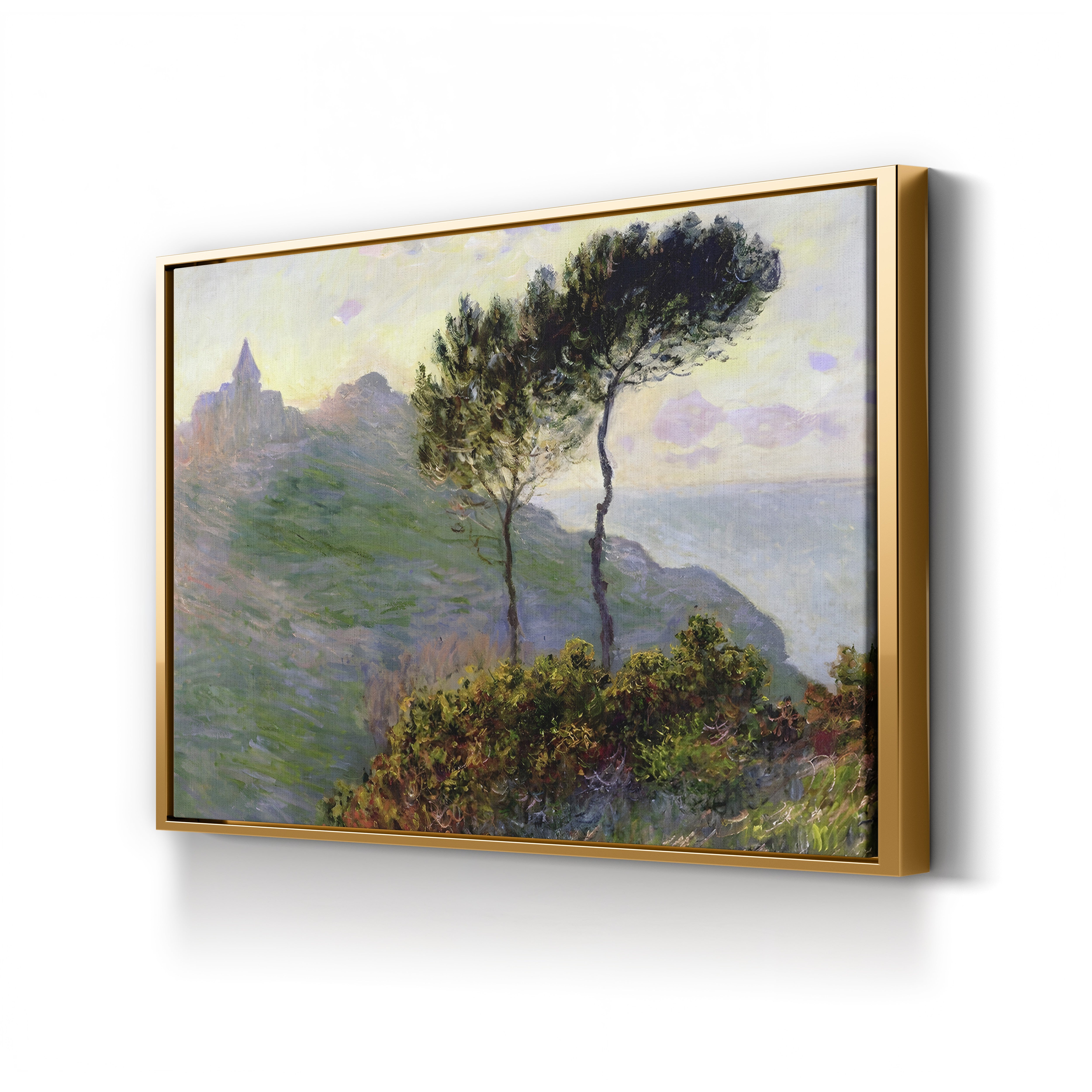The Church at Varengeville, against the Sunlight (L’Église de Varengeville, à contre-jour), 1882 by Claude Monet