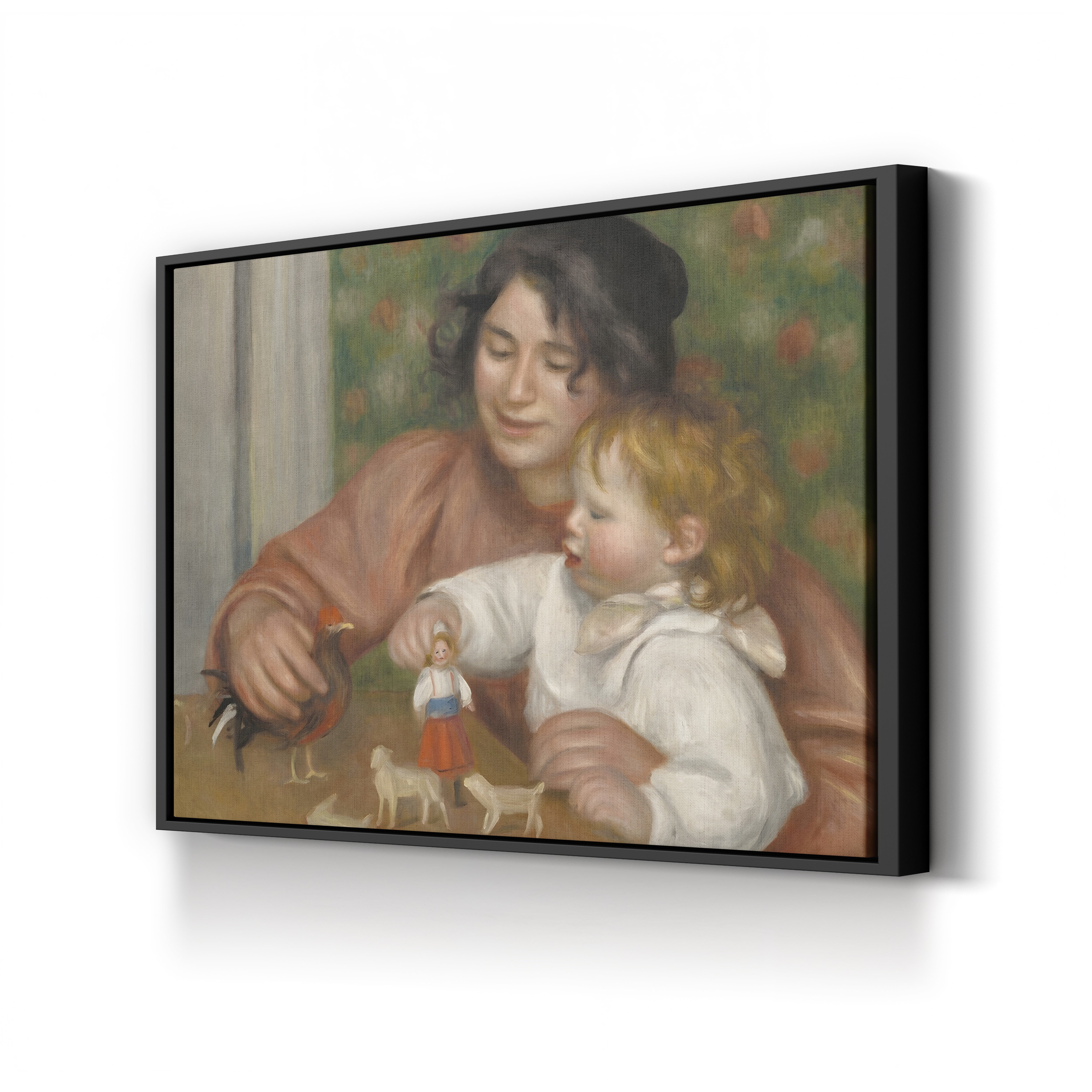 Child with Toys – Gabrielle and the Artist's Son Jean – Pierre-Auguste Renoir Wall Art | Impressionist Family Canvas Print