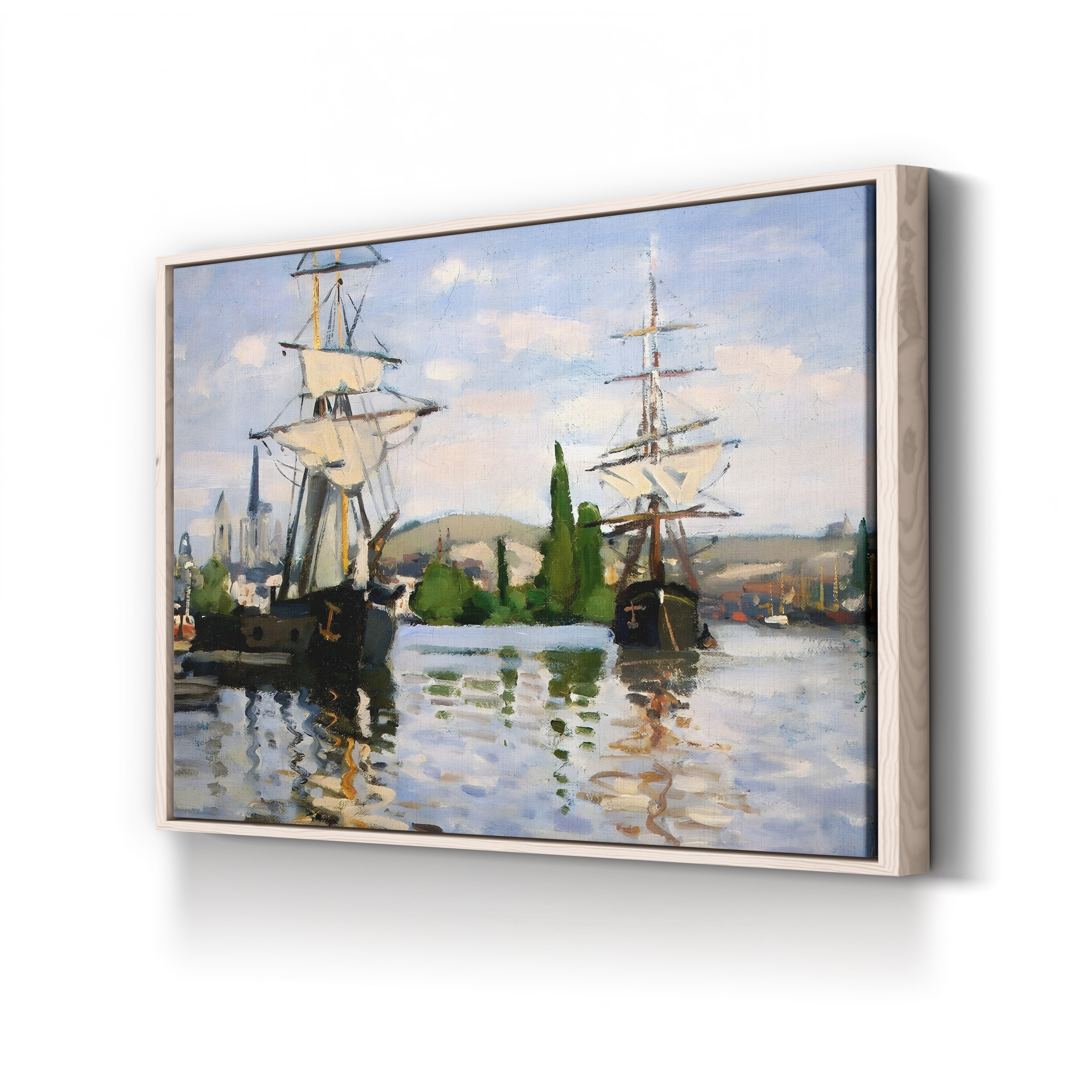 Ships Riding on the Seine at Rouen, 1872/1873 by Claude Monet