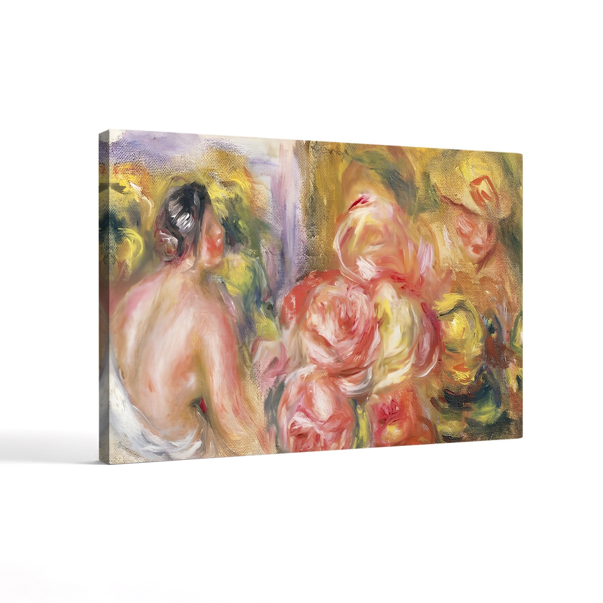 Nude Girl with Hat and Roses, 1916 – Renoir Wall Art | Figure