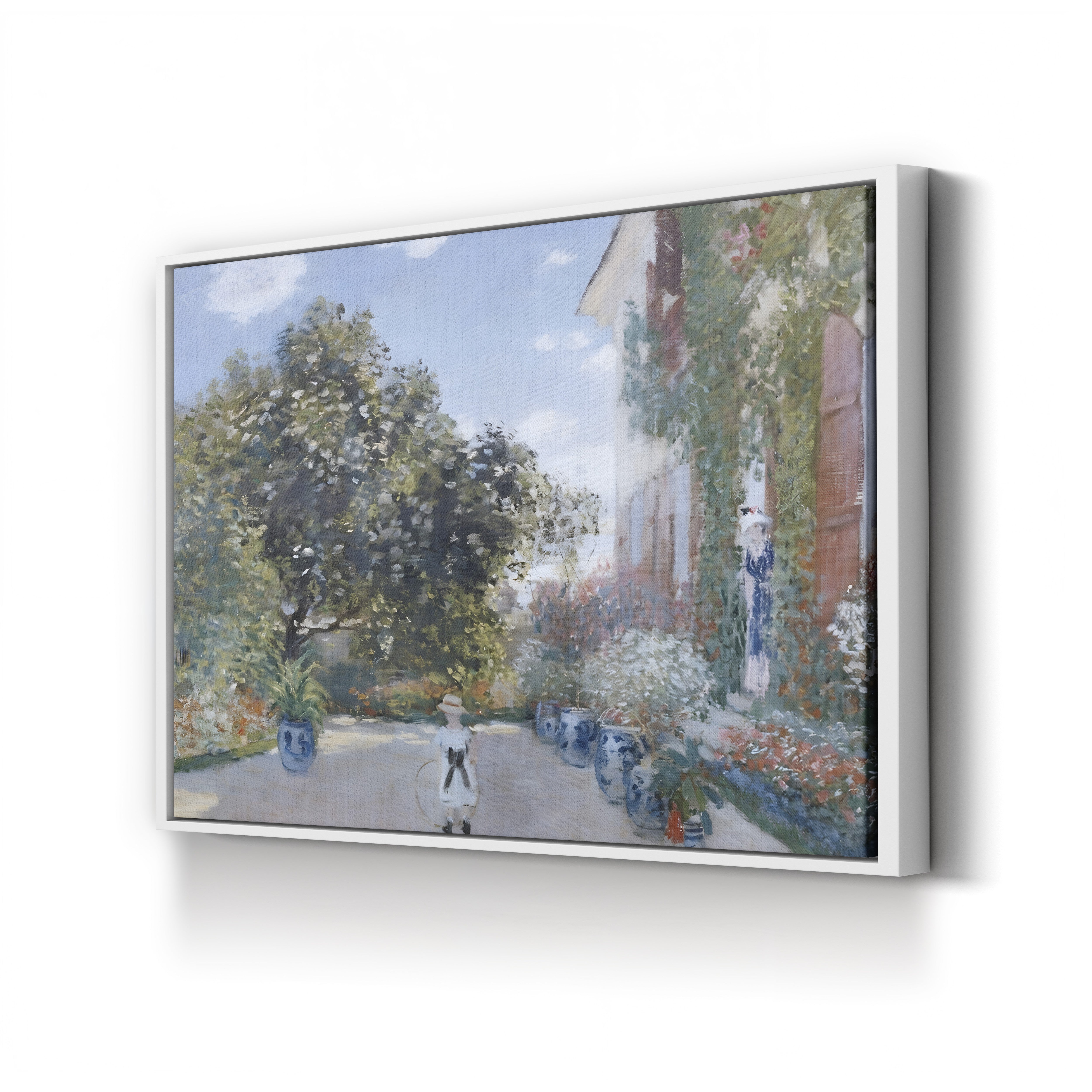 The Garden of the Artist at Argenteuil – Claude Monet Wall Art | Impressionist Garden Canvas Print