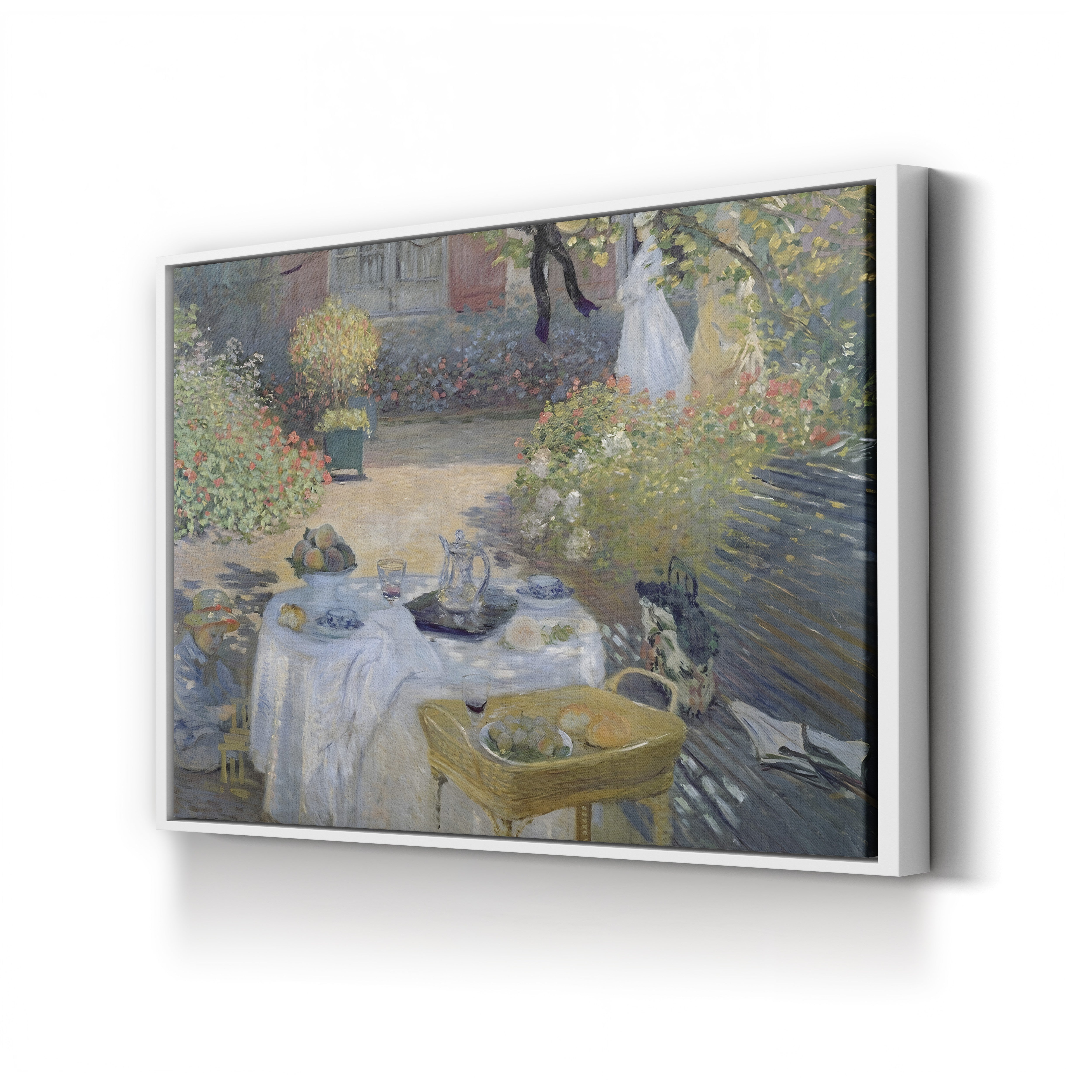 The Luncheon: Monet’s Garden at Argenteuil (Le Déjeuner, panneau décoratif), 1873 by Claude Monet
