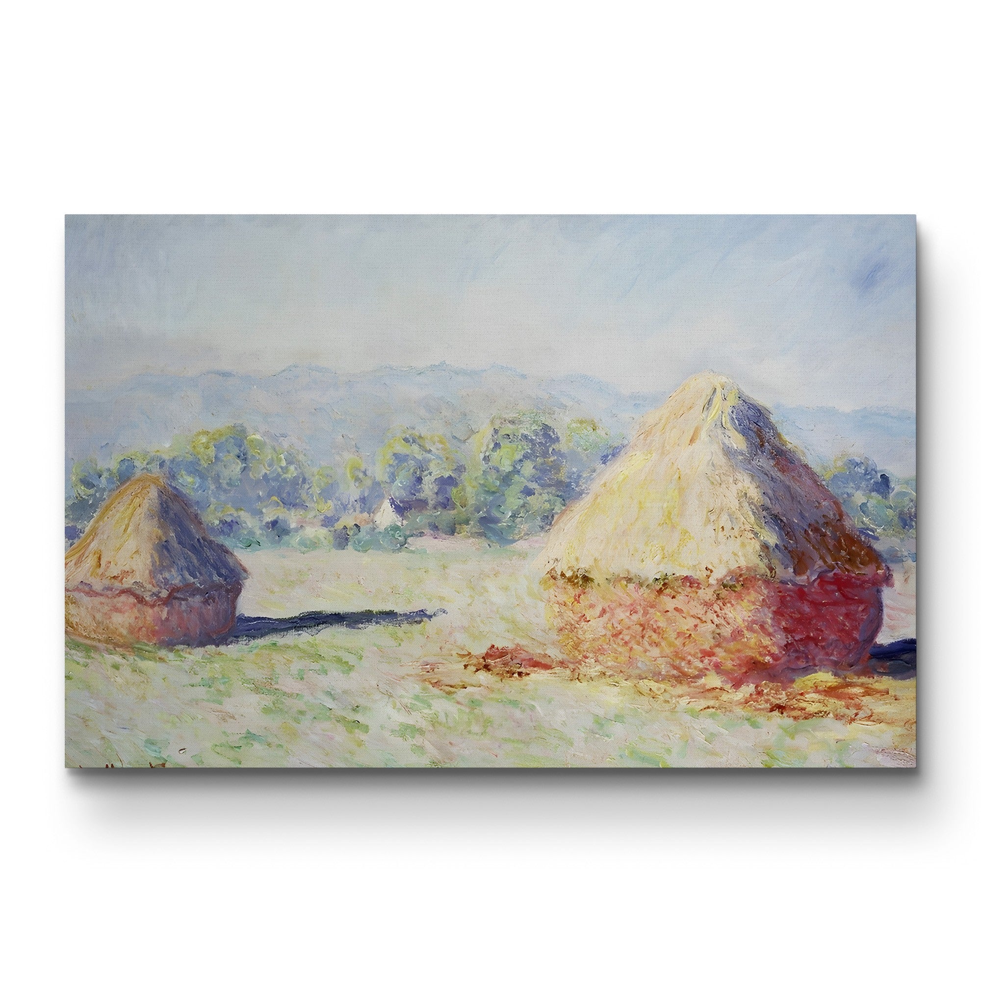 Haystacks in the Sun, Morning Effect, 1891 – Claude Monet Wall Art | Impressionist Series Canvas Print