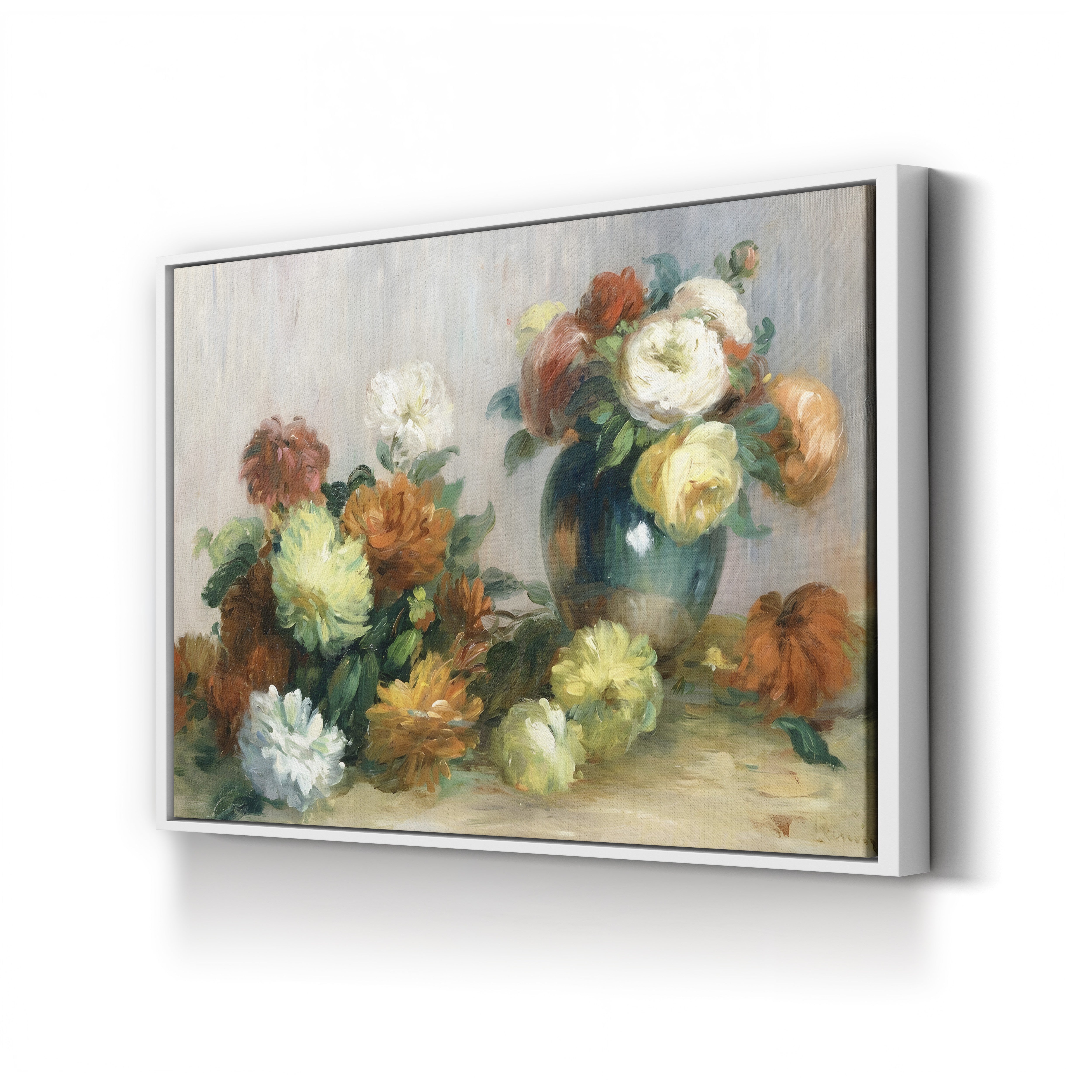 Flower Wreaths, 1880 – Pierre-Auguste Renoir Wall Art | Impressionist Floral Canvas Print