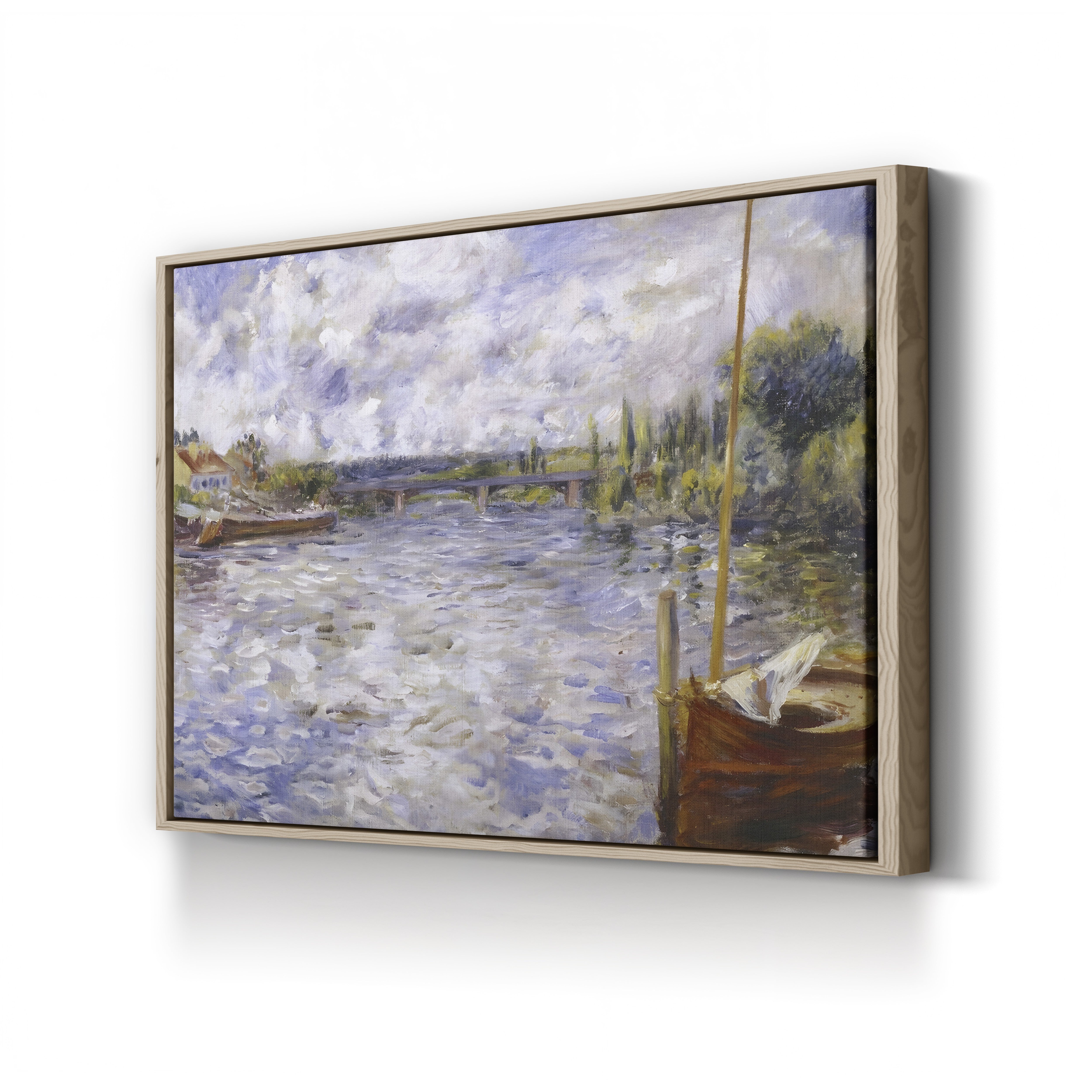 The Seine at Chatou, 1874 – Pierre-Auguste Renoir Wall Art | Impressionist River Canvas Print
