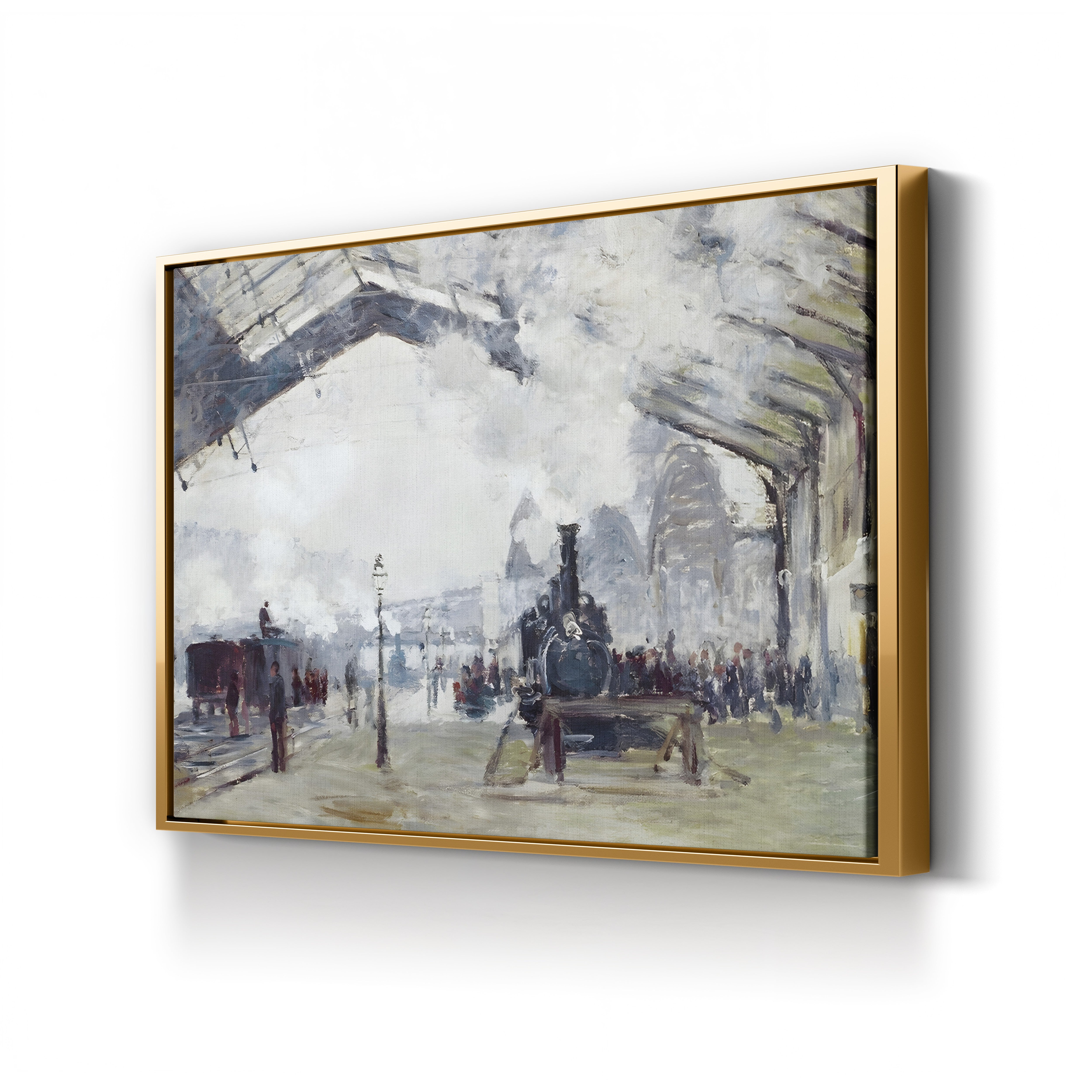 Gare de Saint-Lazare, The Train from Normandy – Claude Monet Wall Art | Impressionist Railway Canvas Print