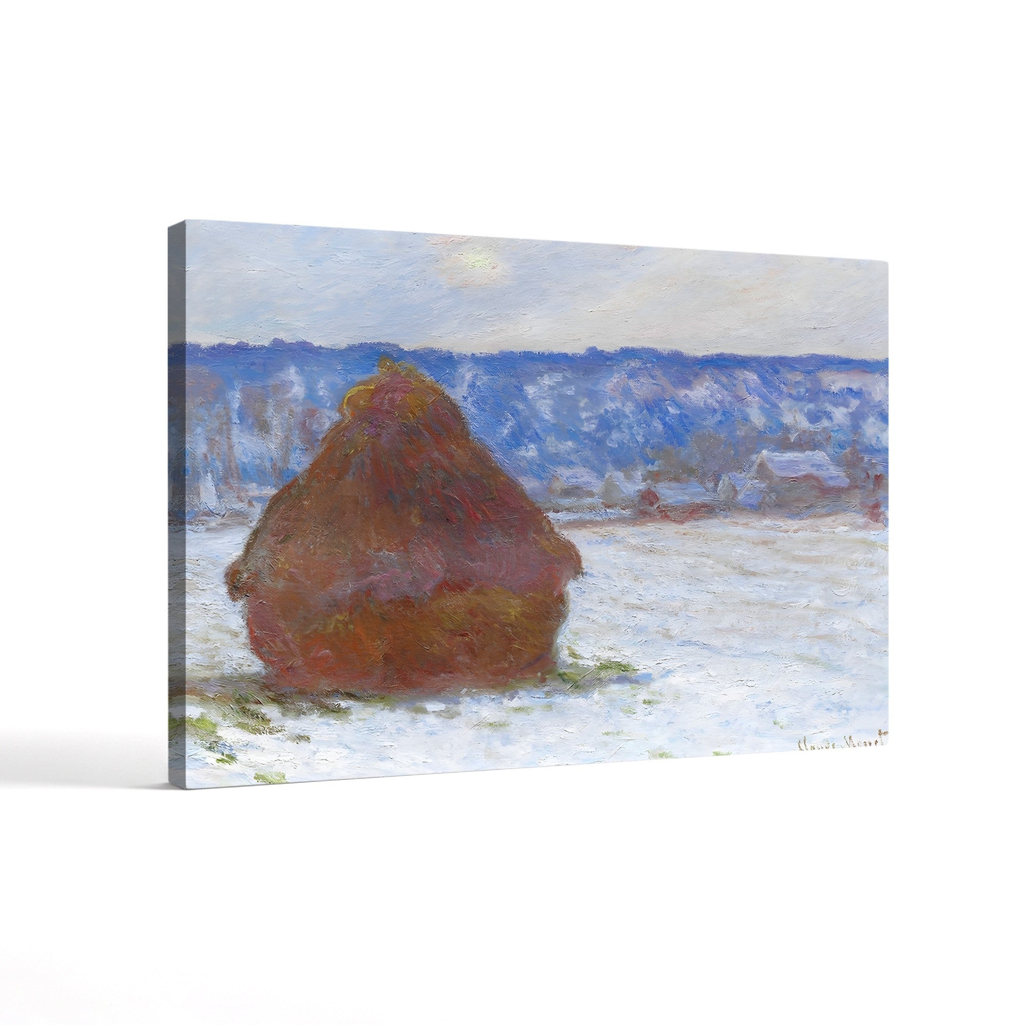 Stack of Wheat, Snow Effect, Overcast Day (Meule, effet de neige, temps couvert), 1890-91 by Claude Monet
