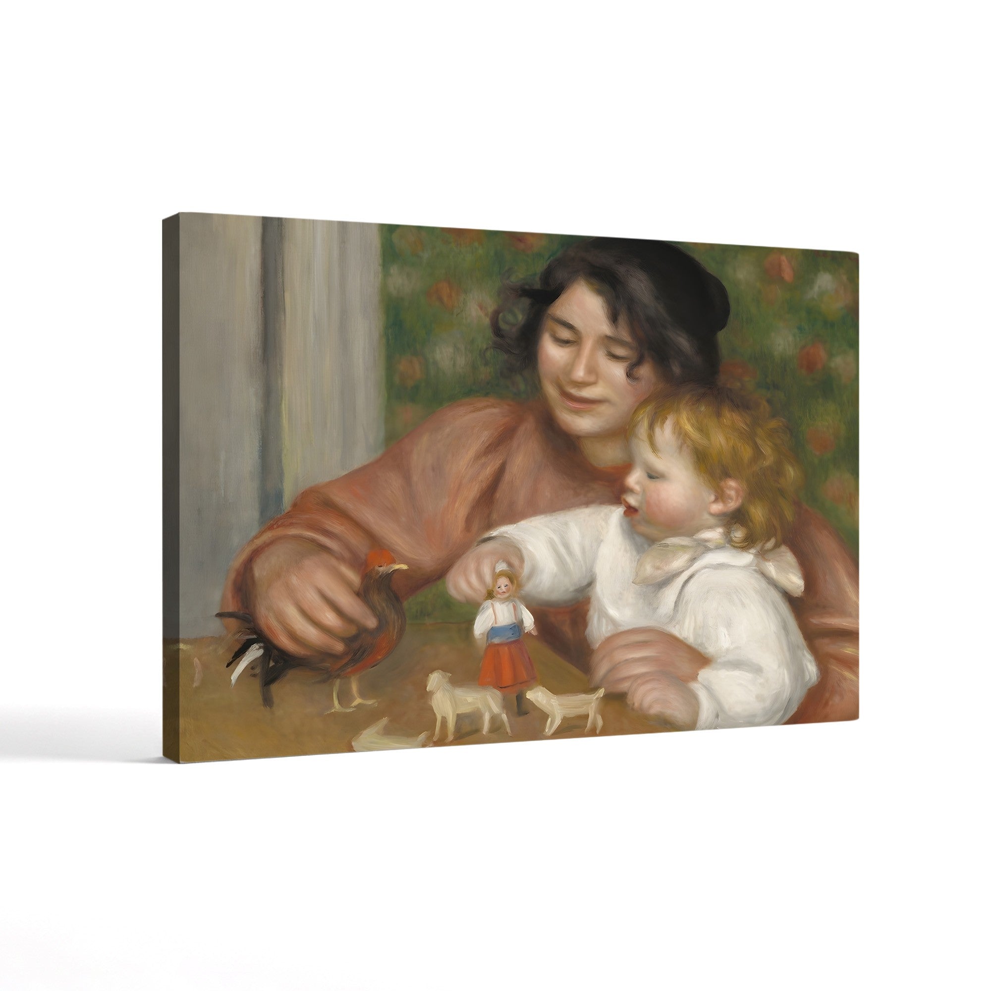 Child with Toys – Gabrielle and the Artist's Son Jean – Pierre-Auguste Renoir Wall Art | Impressionist Family Canvas Print
