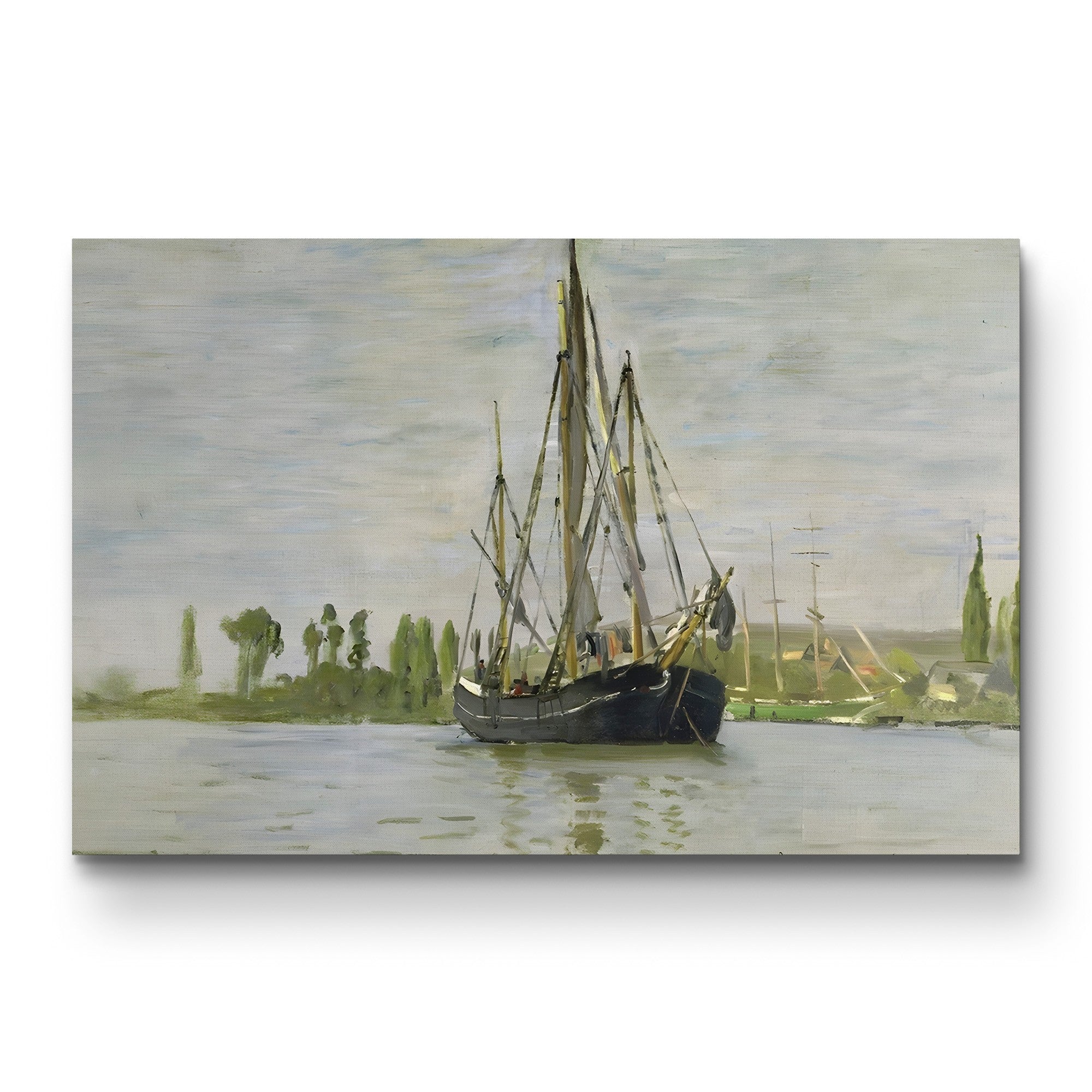 The Chasse-Marée at Anchor (Chasse-marée à l’ancre, près de Rouen), 1872 by Claude Monet