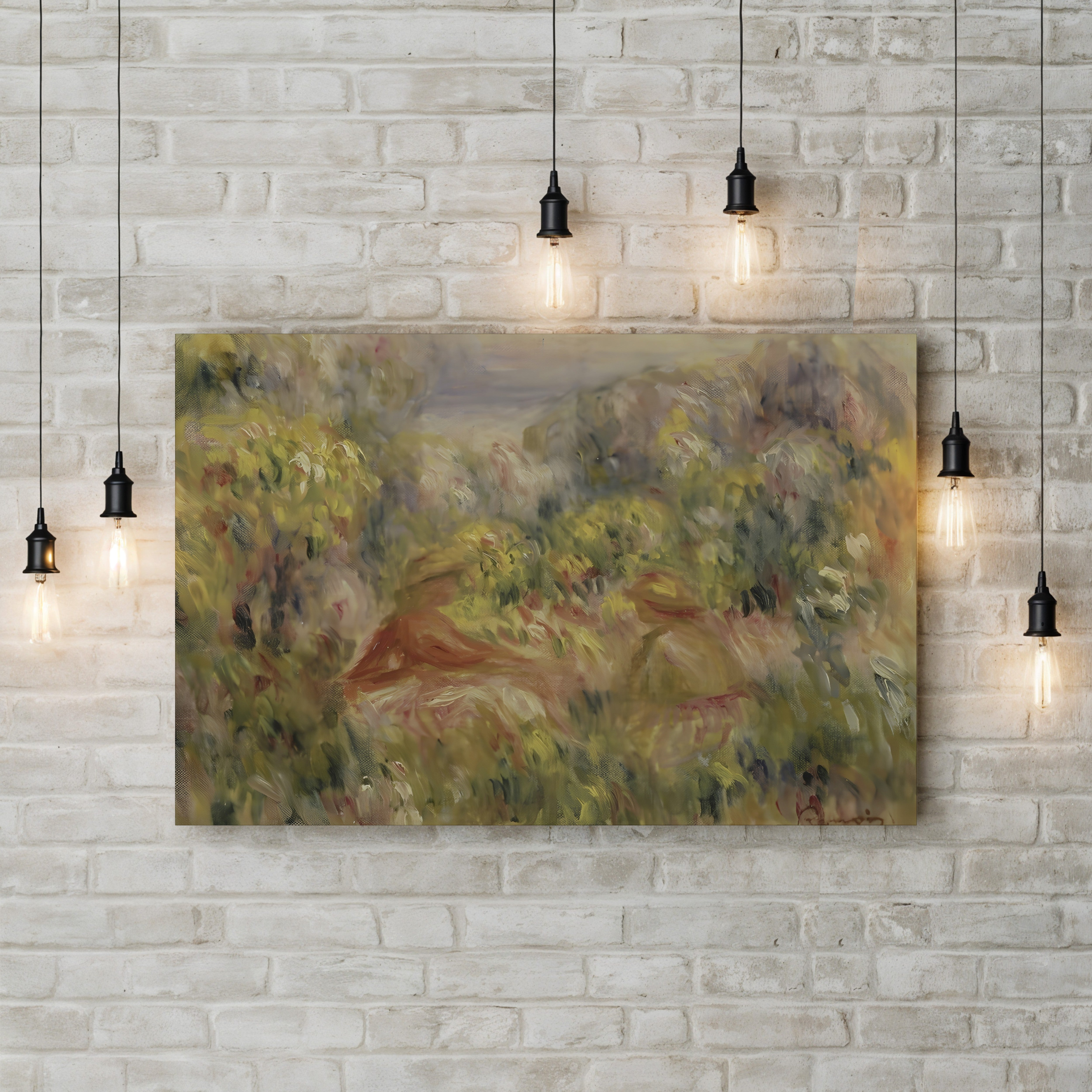 Two Figures in a Landscape, 1917–19 – Pierre-Auguste Renoir Wall Art | Impressionist Late Canvas Print