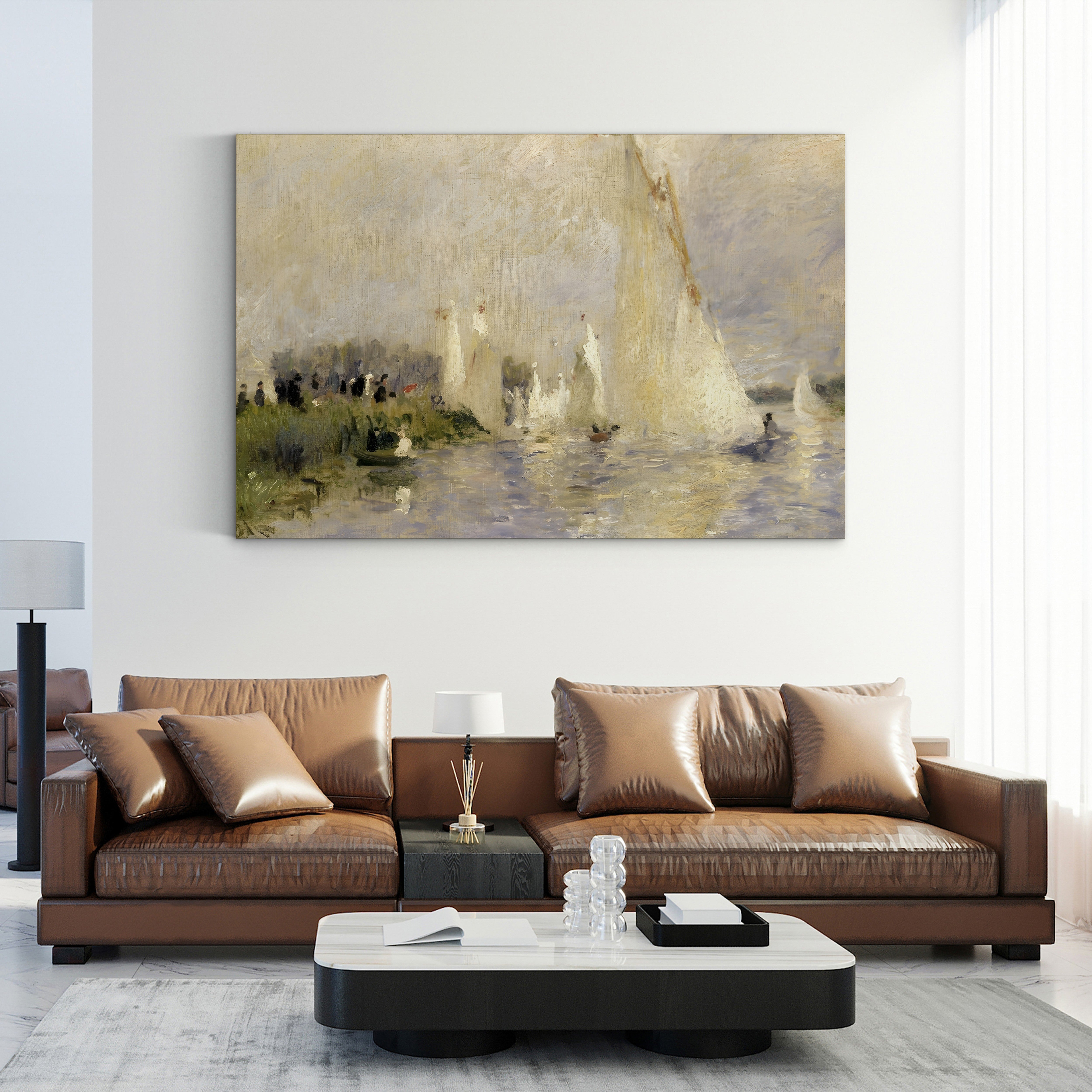 Regatta at Argenteuil – Renoir Wall Art | Impressionist River Canvas