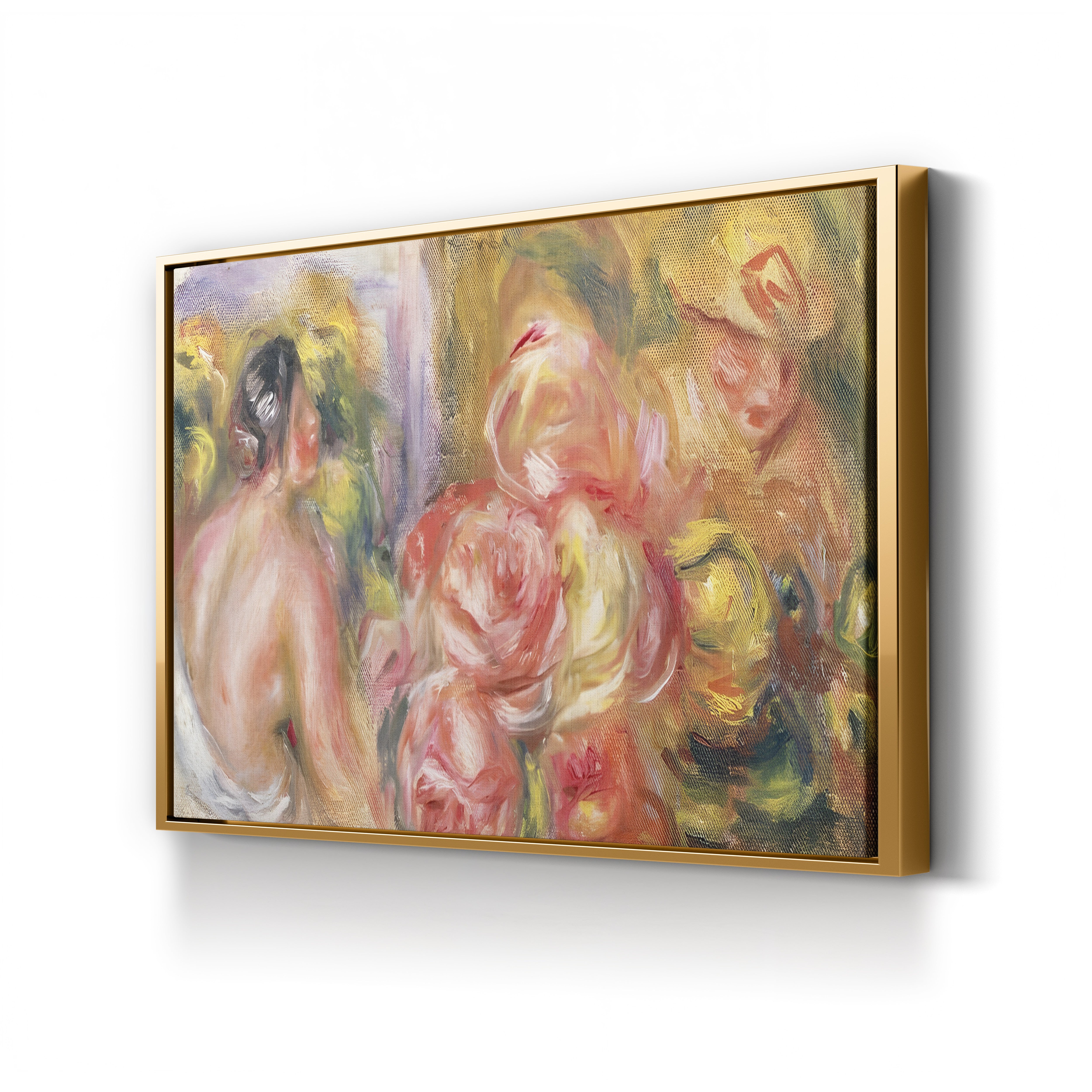 Nude Girl with Hat and Roses, 1916 – Renoir Wall Art | Figure