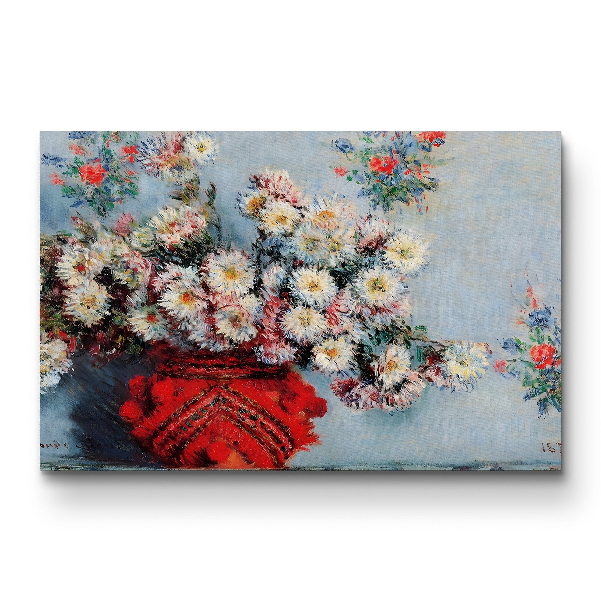 Chrysanthemums, 1878 – Claude Monet Wall Art | Musée d'Orsay Impressionist Floral Canvas Print