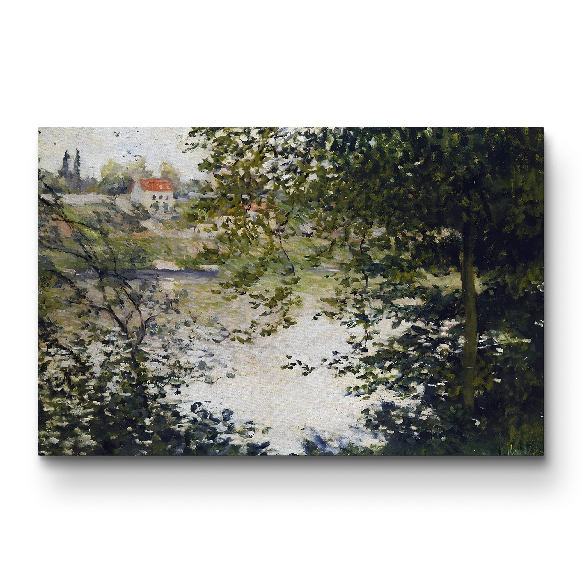 A View Through the Trees of La Grande Jatte Island, 1878 – Claude Monet Wall Art | Impressionist Landscape Canvas Print