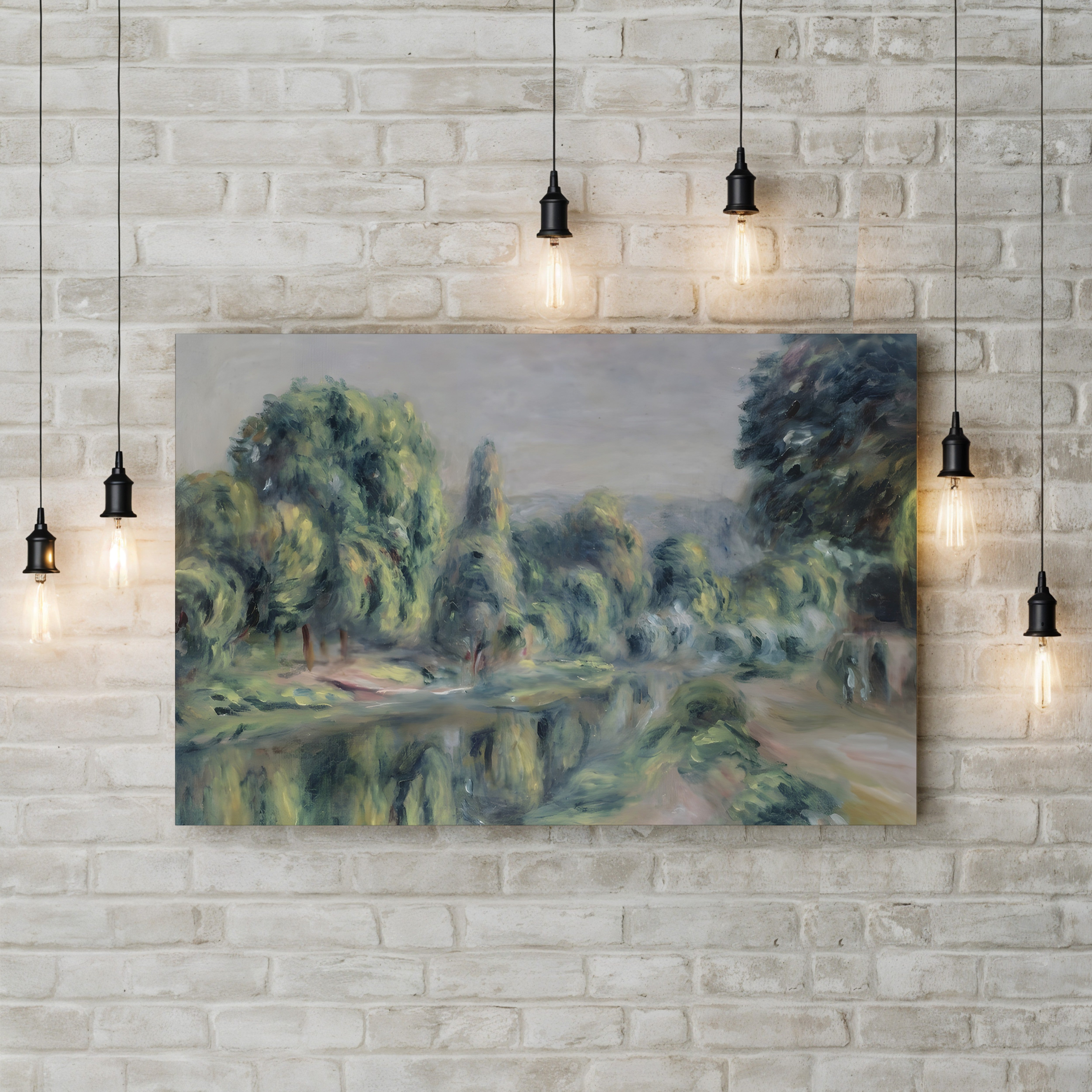 Bras de la Vif at Croissy – Pierre-Auguste Renoir Wall Art | Impressionist River Canvas Print