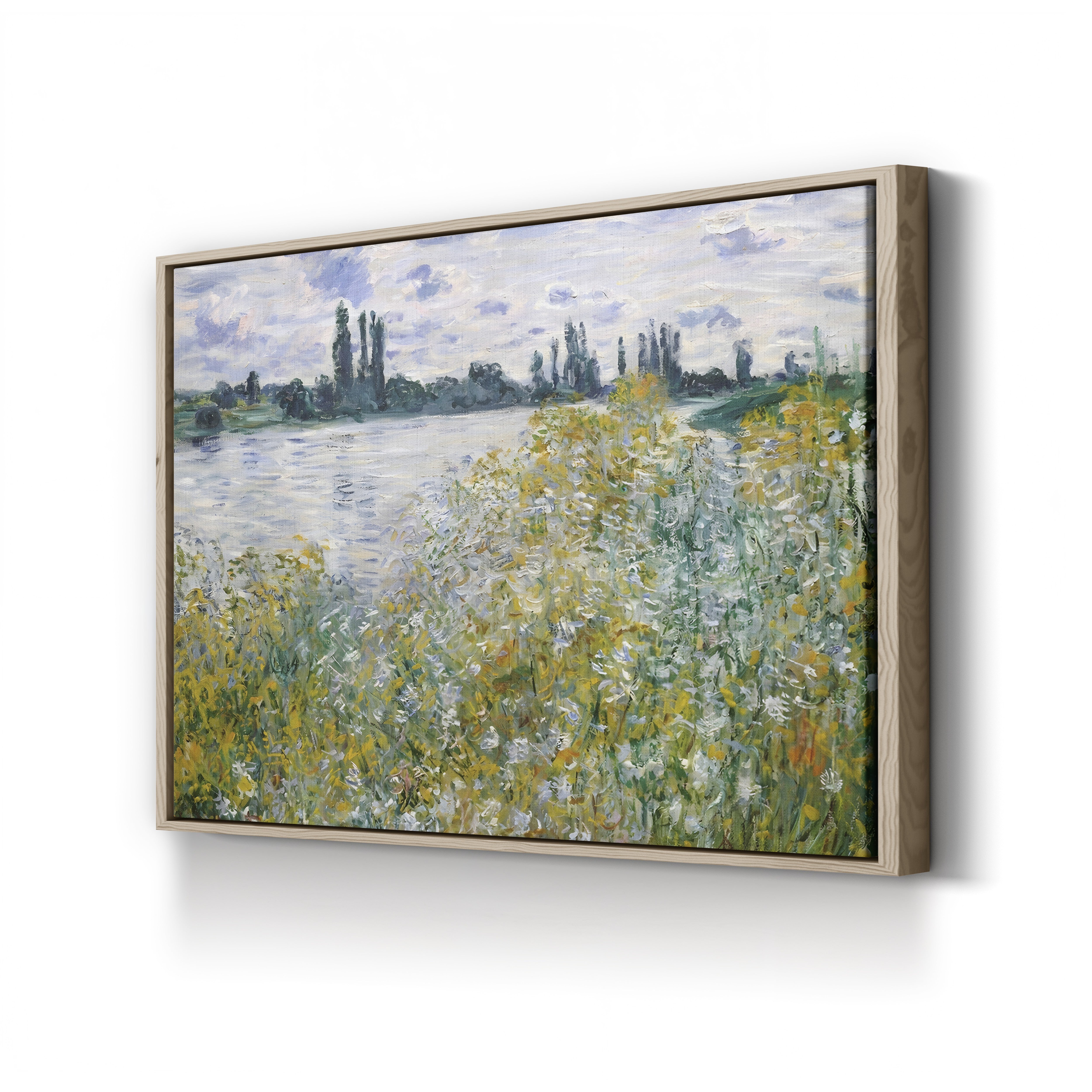 Île aux Fleurs near Vétheuil – Claude Monet Wall Art | Impressionist River Landscape Canvas Print